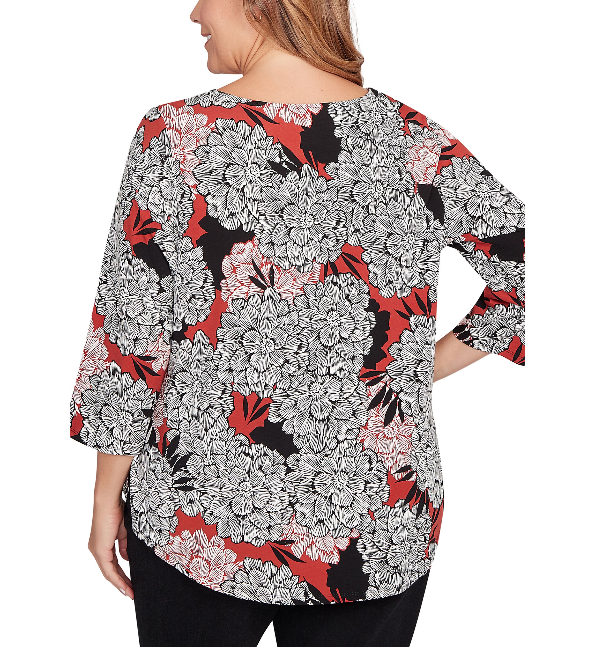 Plus Size Dahlia Garden Knit Top
