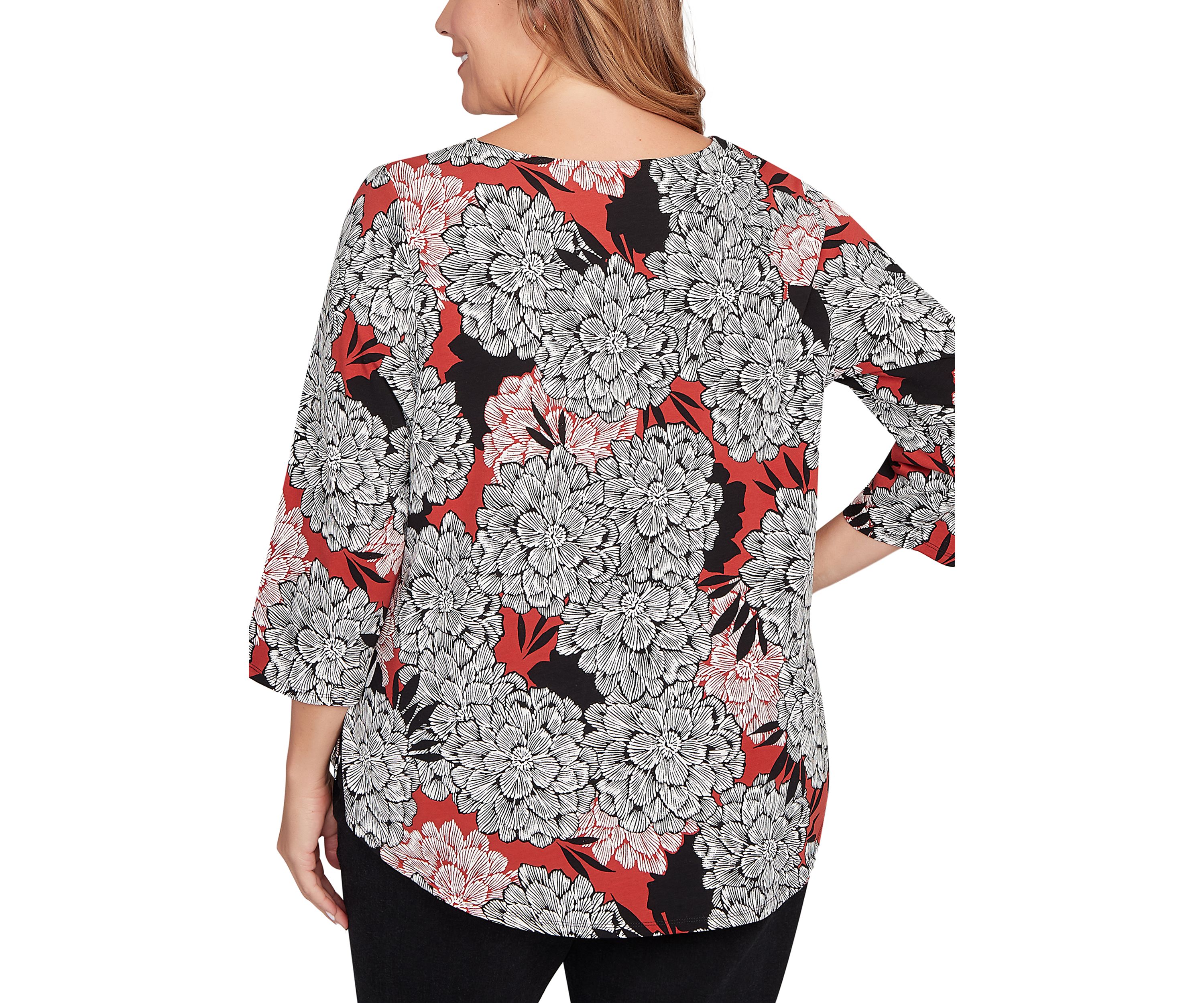 Plus Size Dahlia Garden Knit Top