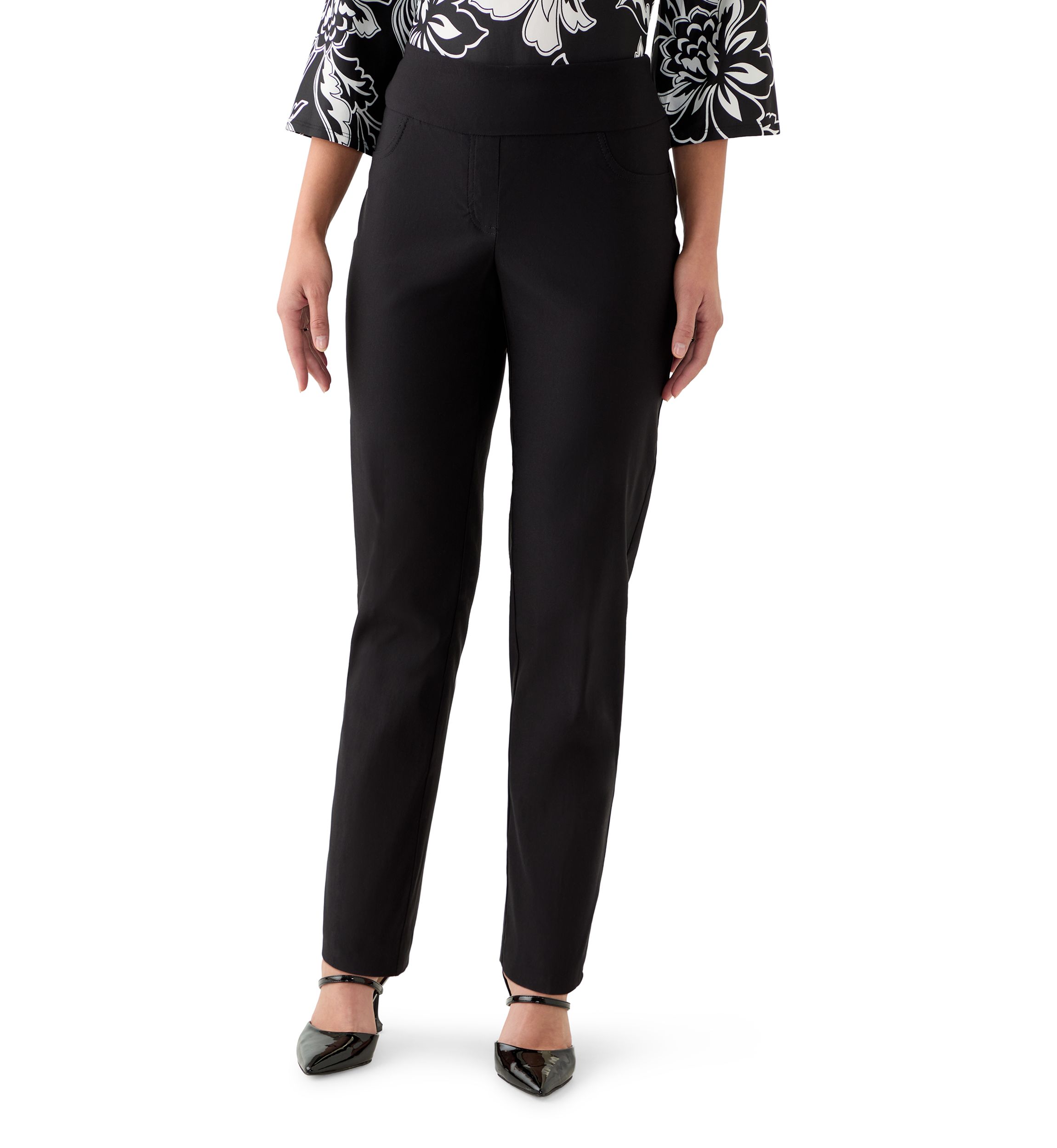Petite Smooth Silky Tech Knit Ankle Pants