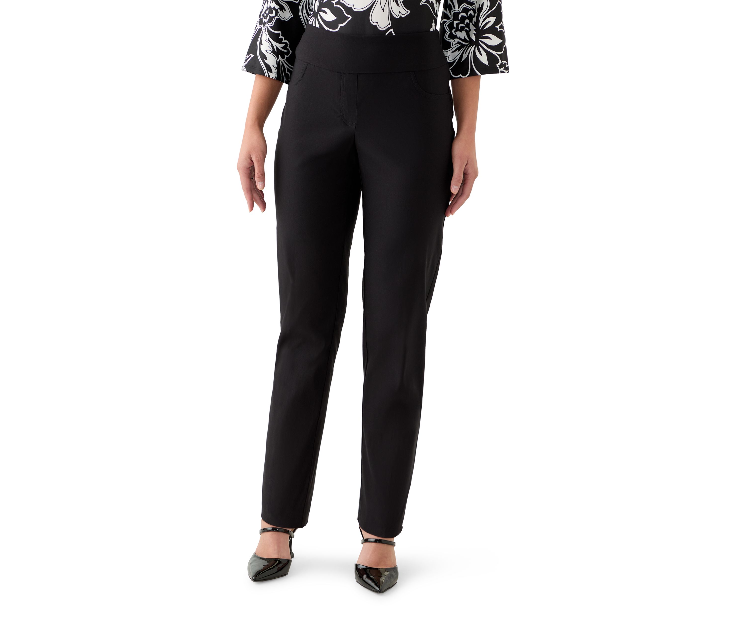 Petite Smooth Silky Tech Knit Ankle Pants
