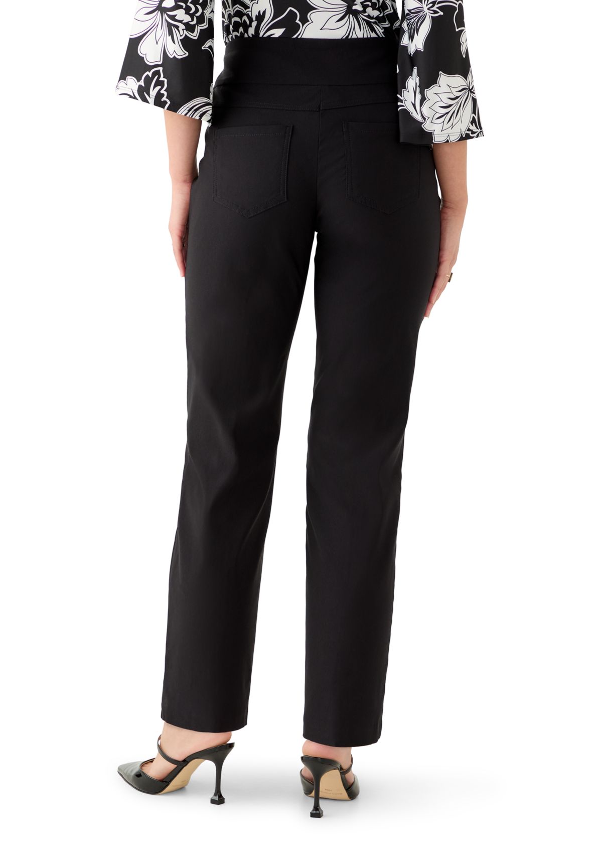 Petite Smooth Silky Tech Knit Ankle Pants