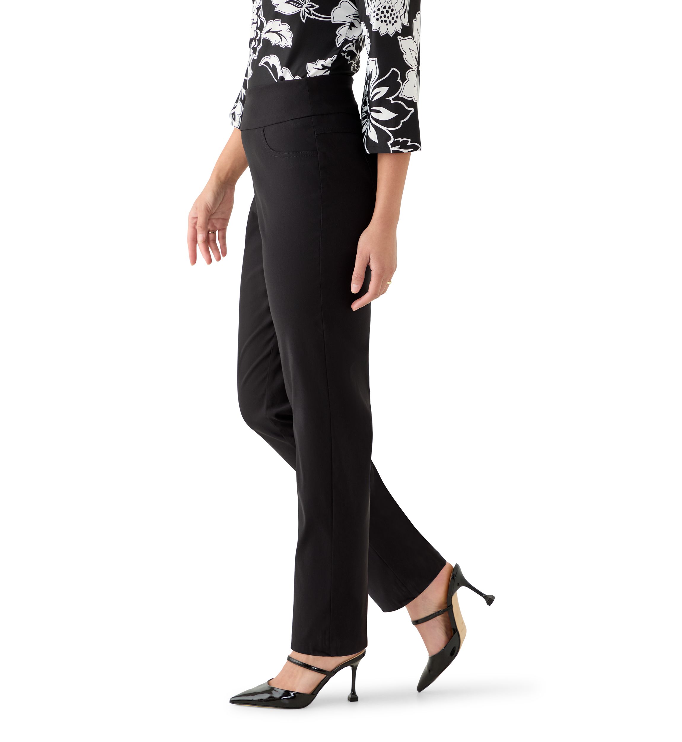 Petite Smooth Silky Tech Knit Ankle Pants