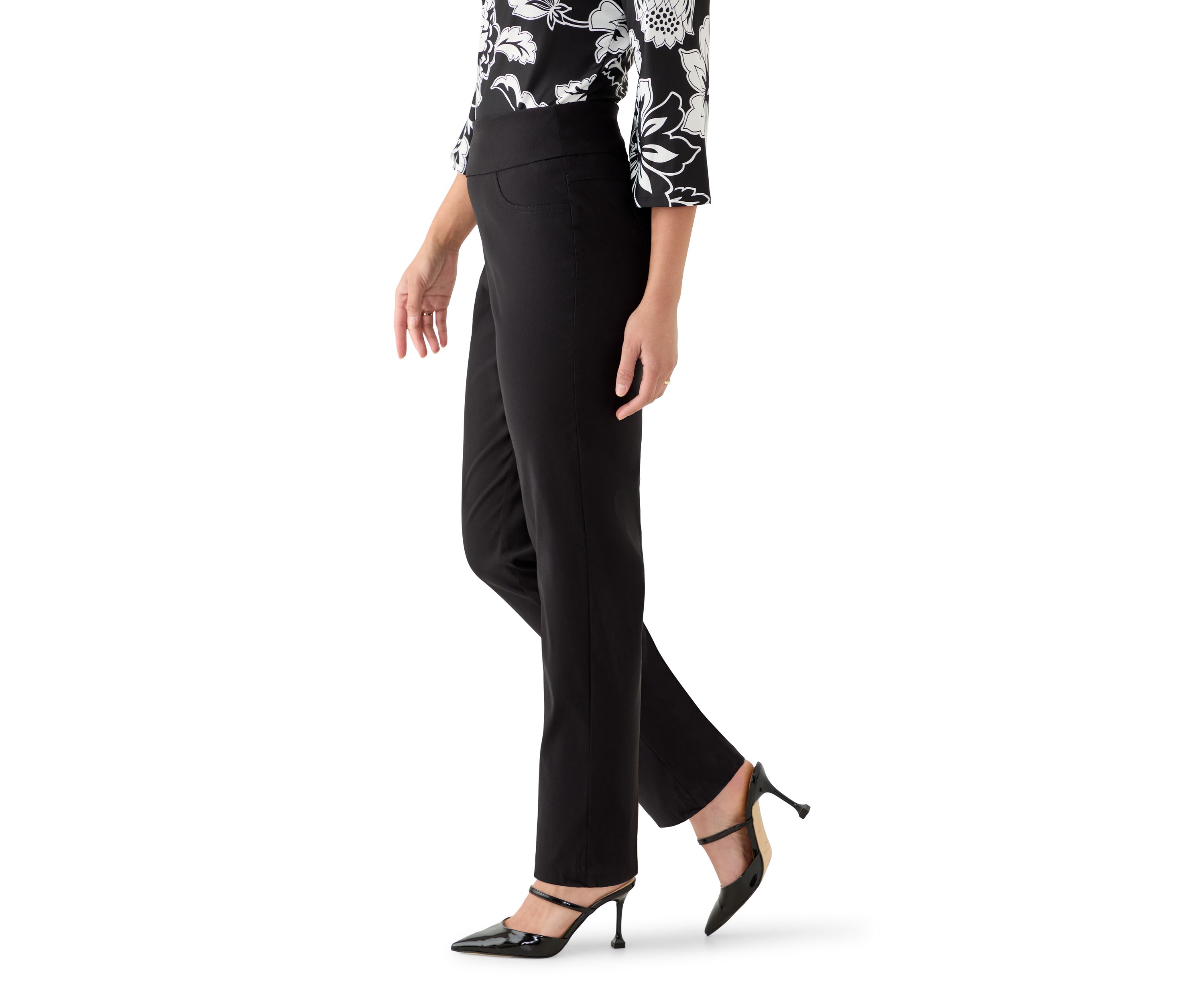 Petite Smooth Silky Tech Knit Ankle Pants