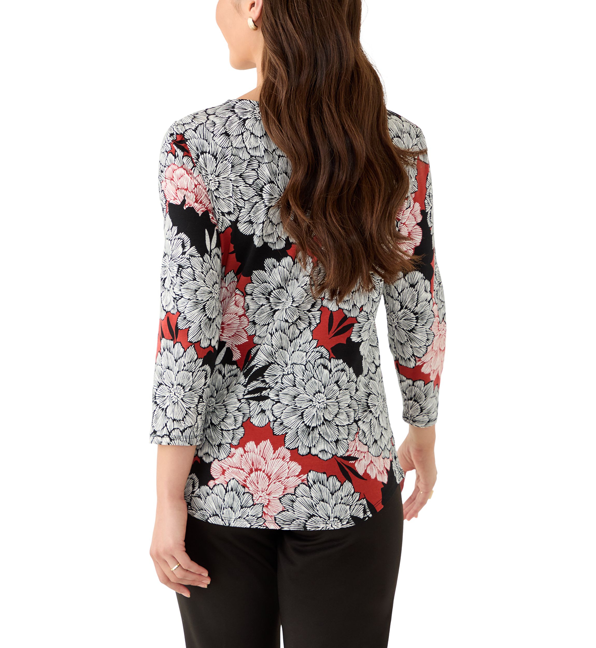 Petite Dahlia Garden Knit Top