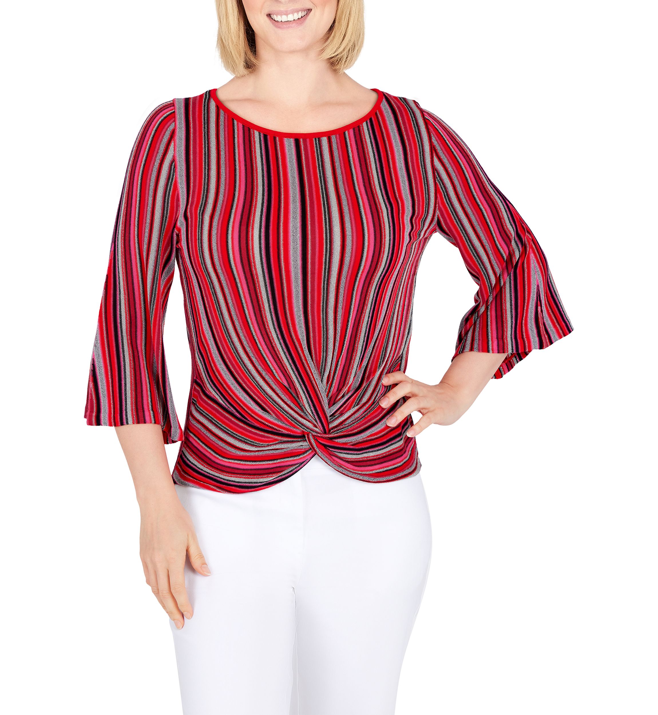Womens Metallic Twist Sweater
