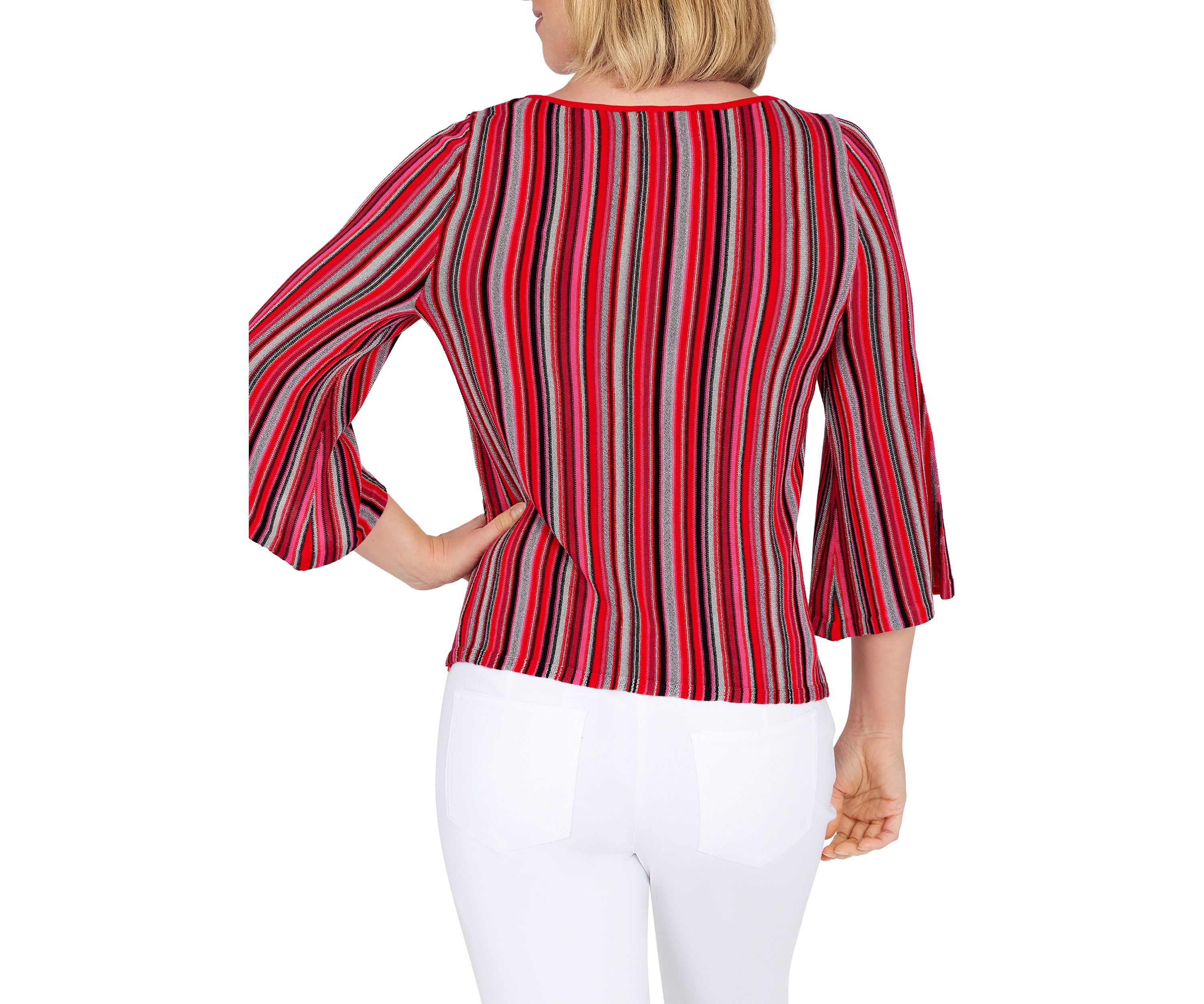 Womens Metallic Twist Sweater