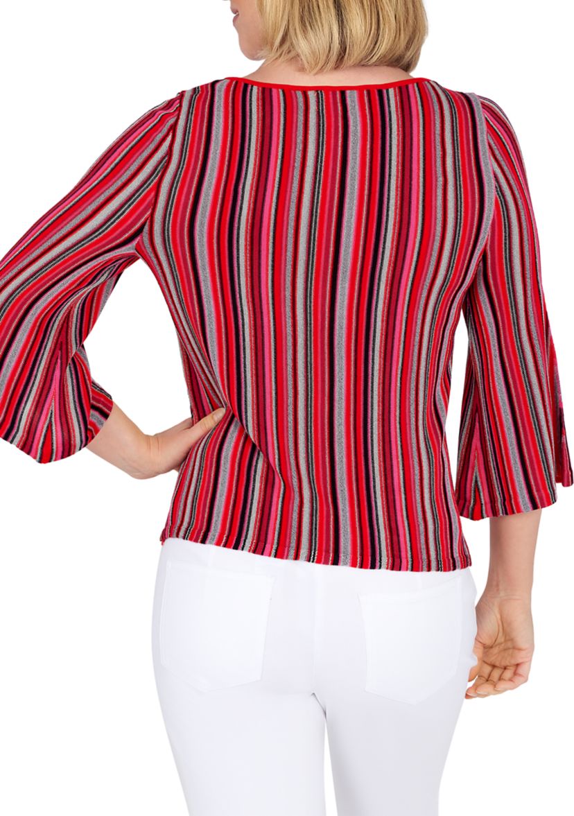 Womens Metallic Twist Sweater