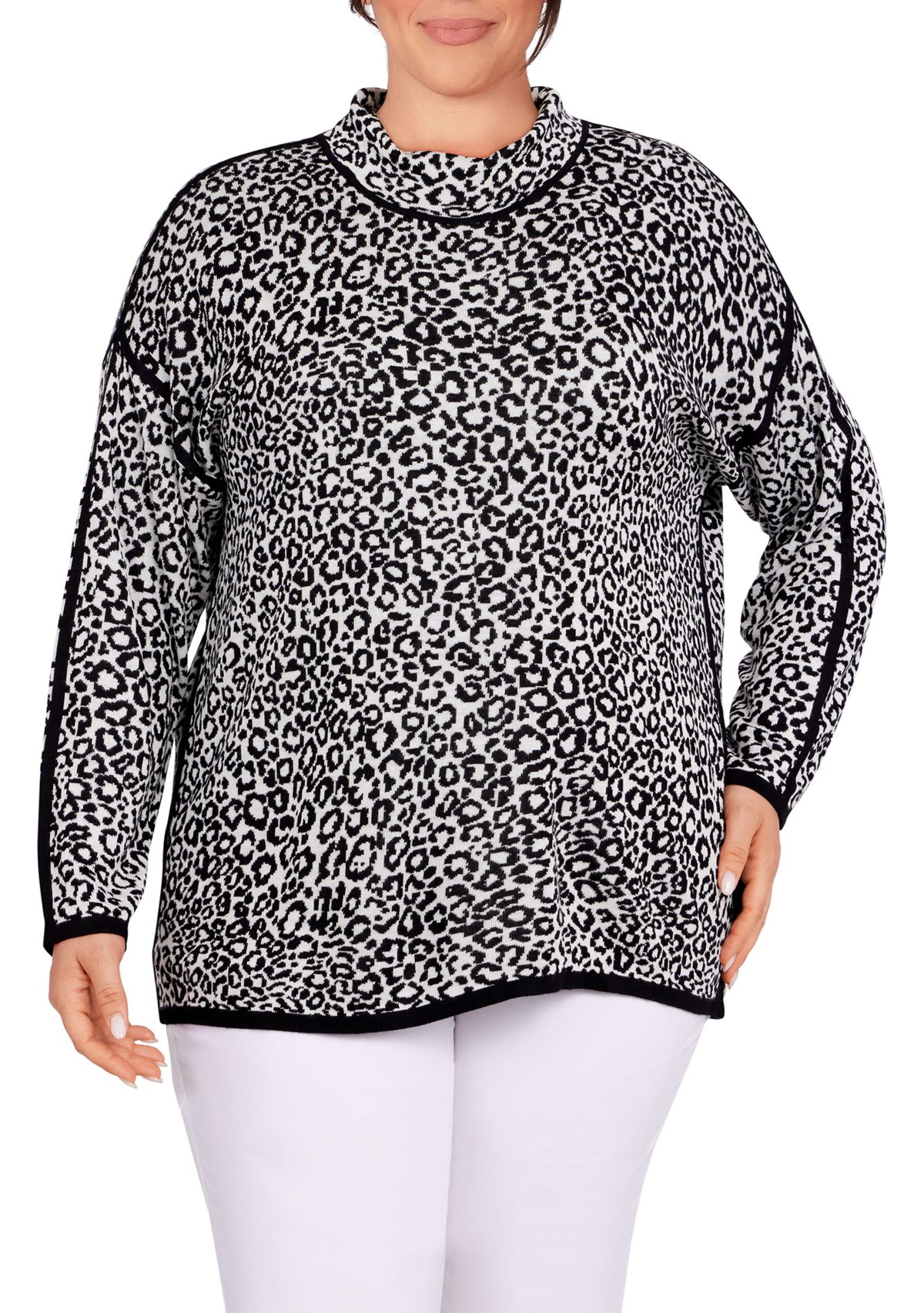 Plus Size Animal Spot Sweater