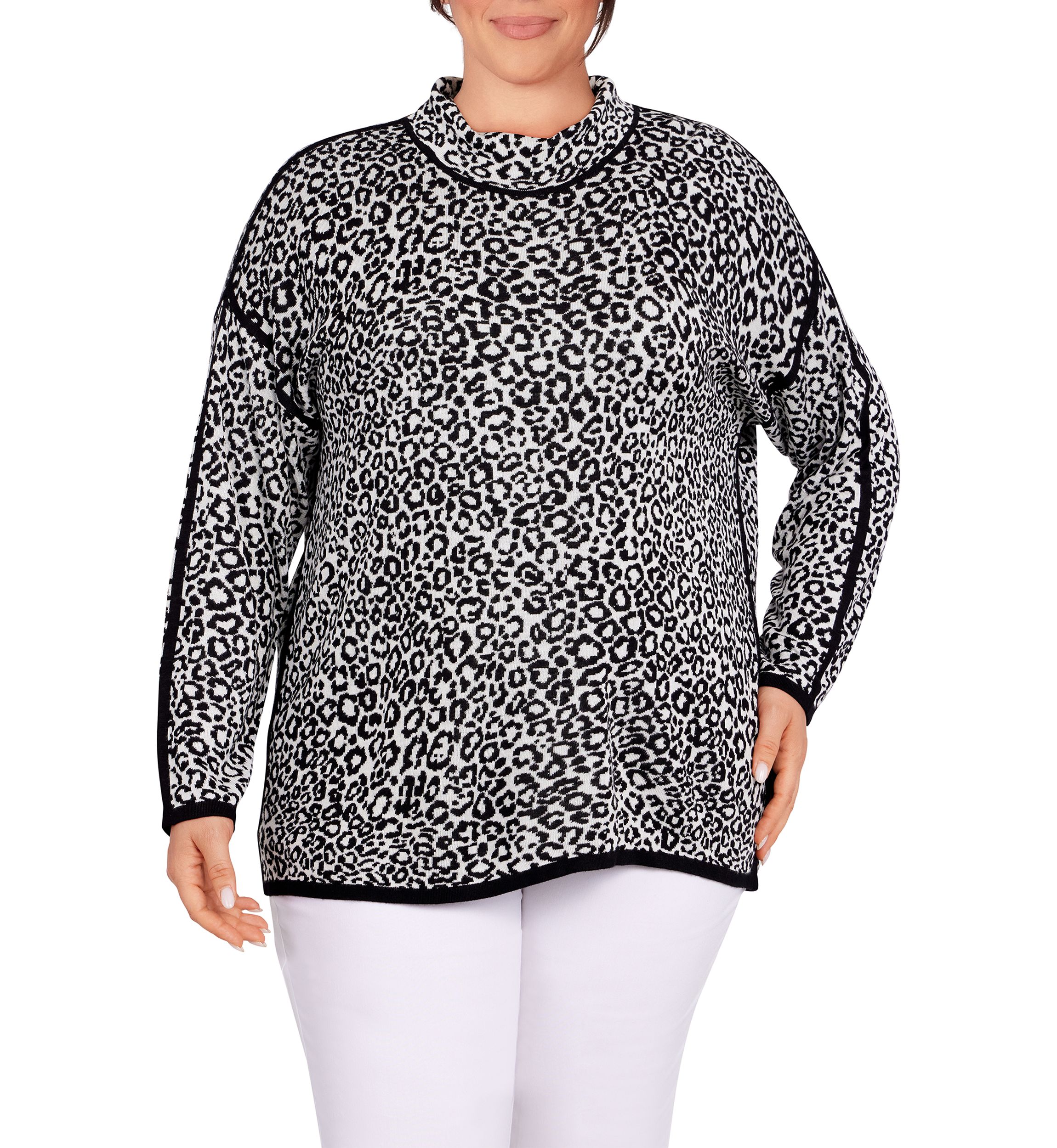 Plus Size Animal Spot Sweater