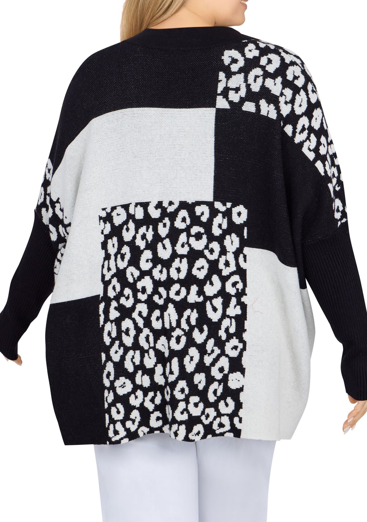 Plus Size Animal Mix Sweater