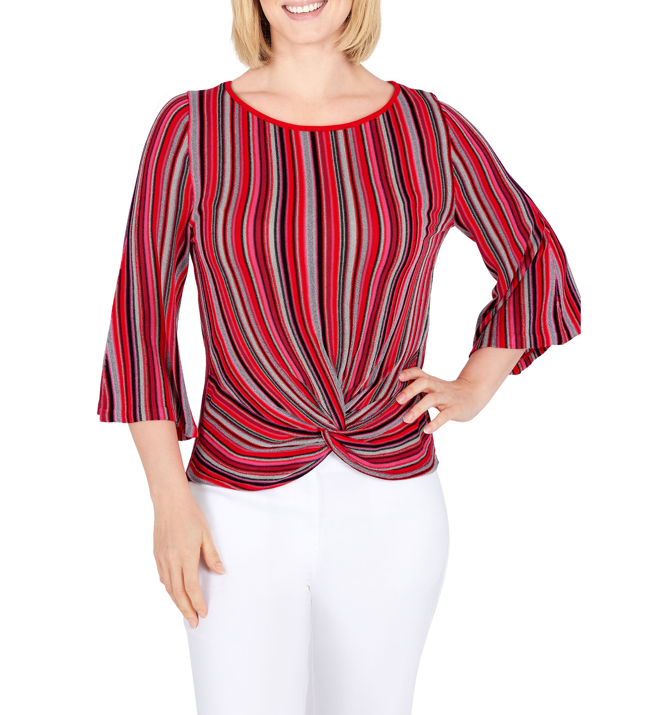 Petite Metallic Twist Sweater