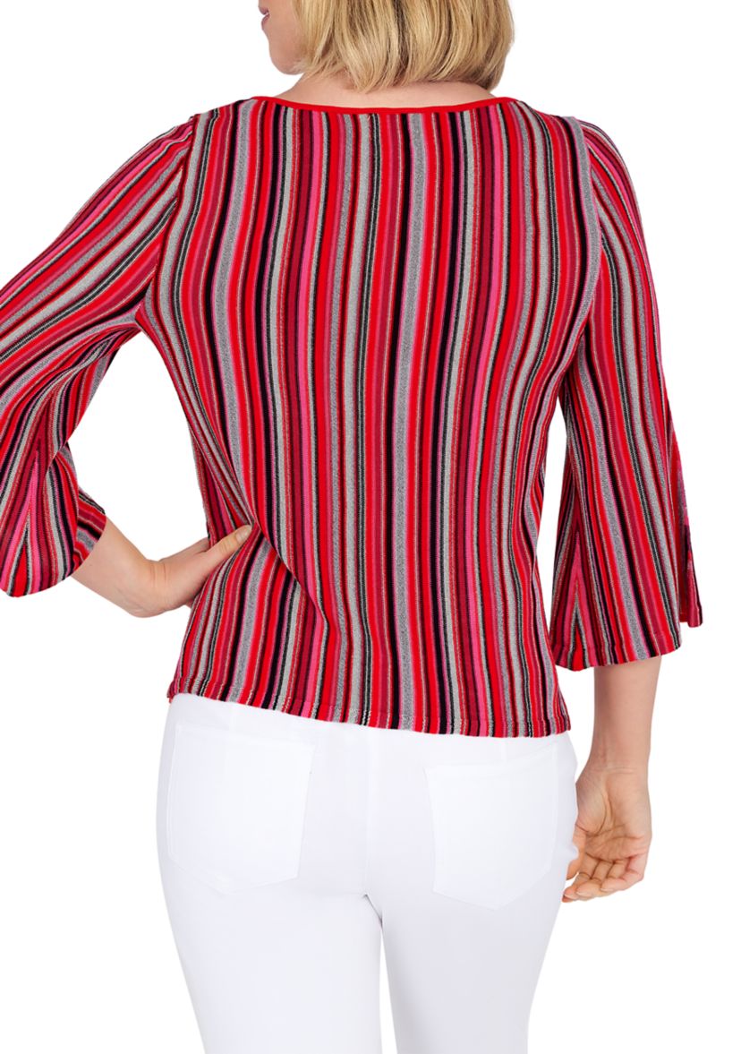 Petite Metallic Twist Sweater