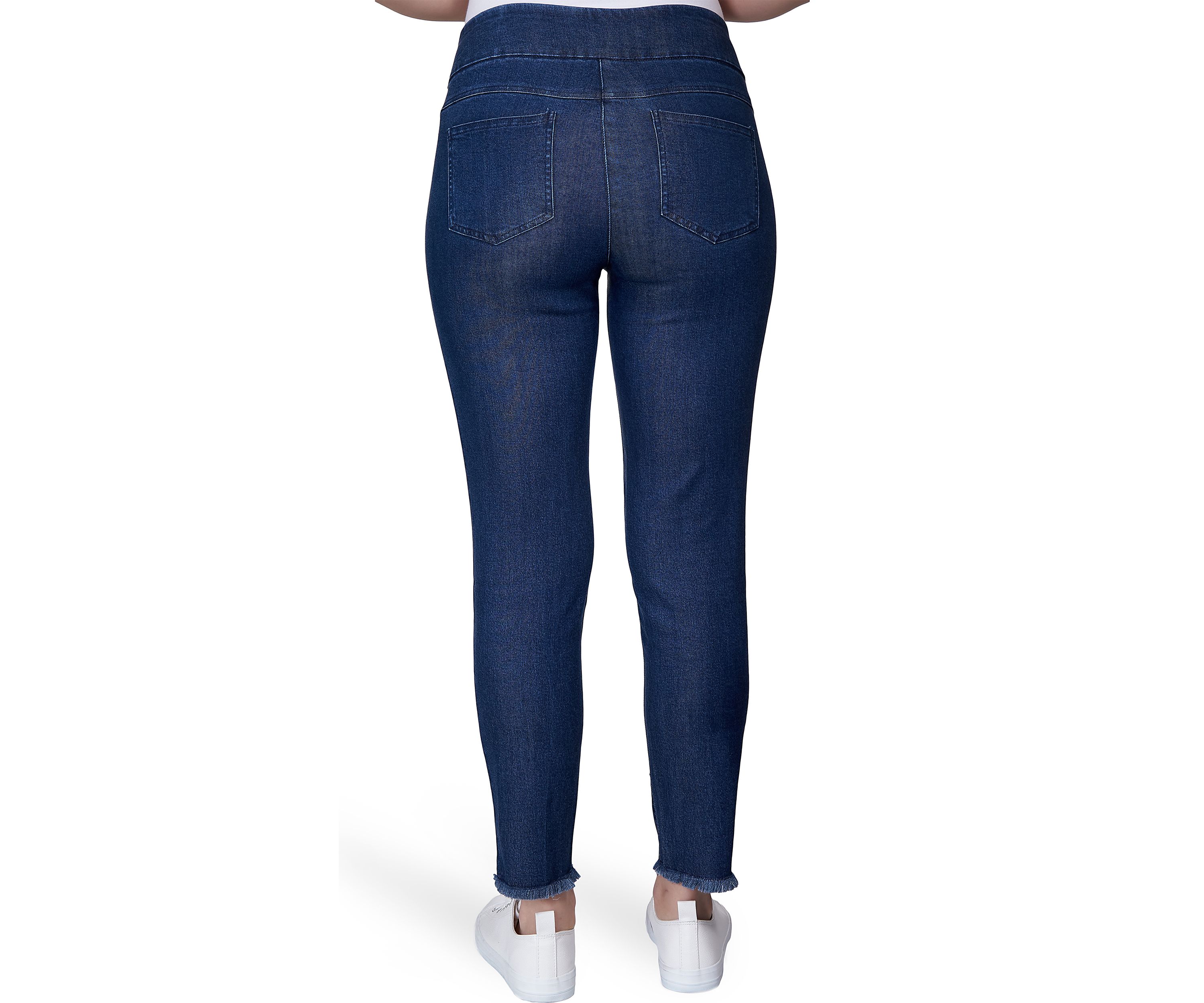 Plus Size Fringe Denim Twill Pants