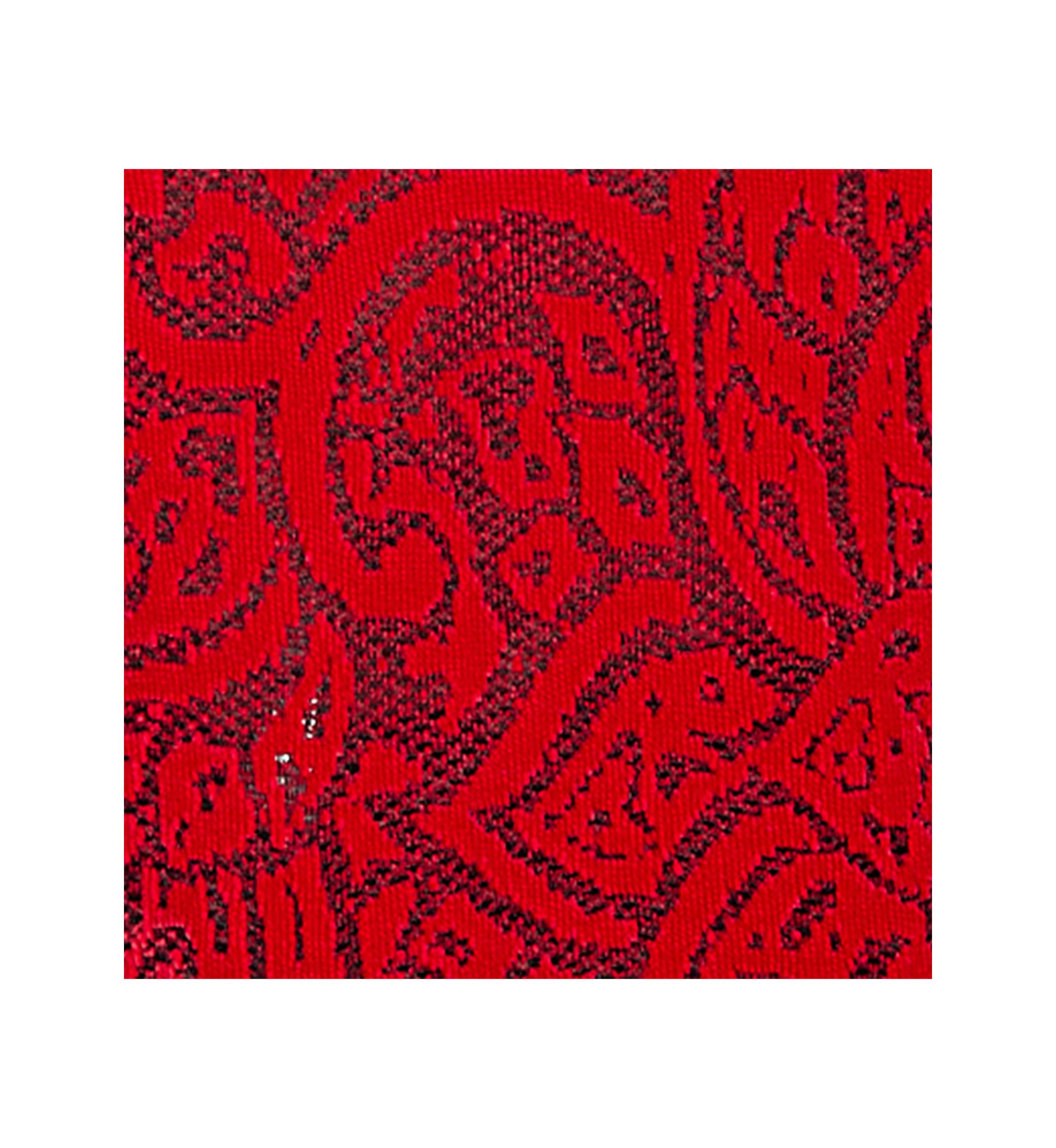 Plus Size Paisley Jacquard Asymmetric Hem Knit Top