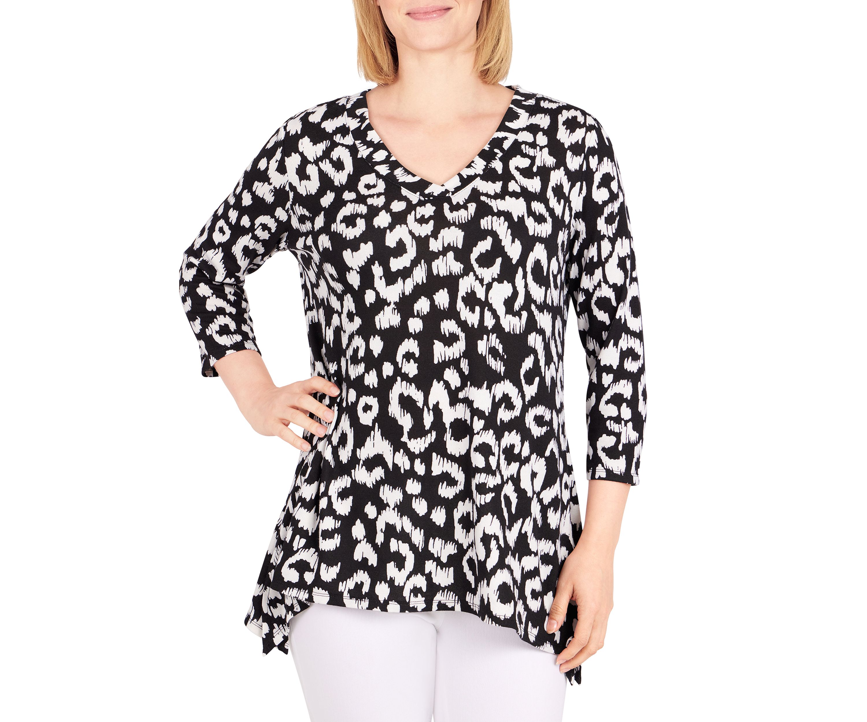 Womens Easy Chic Hacci Animal Top