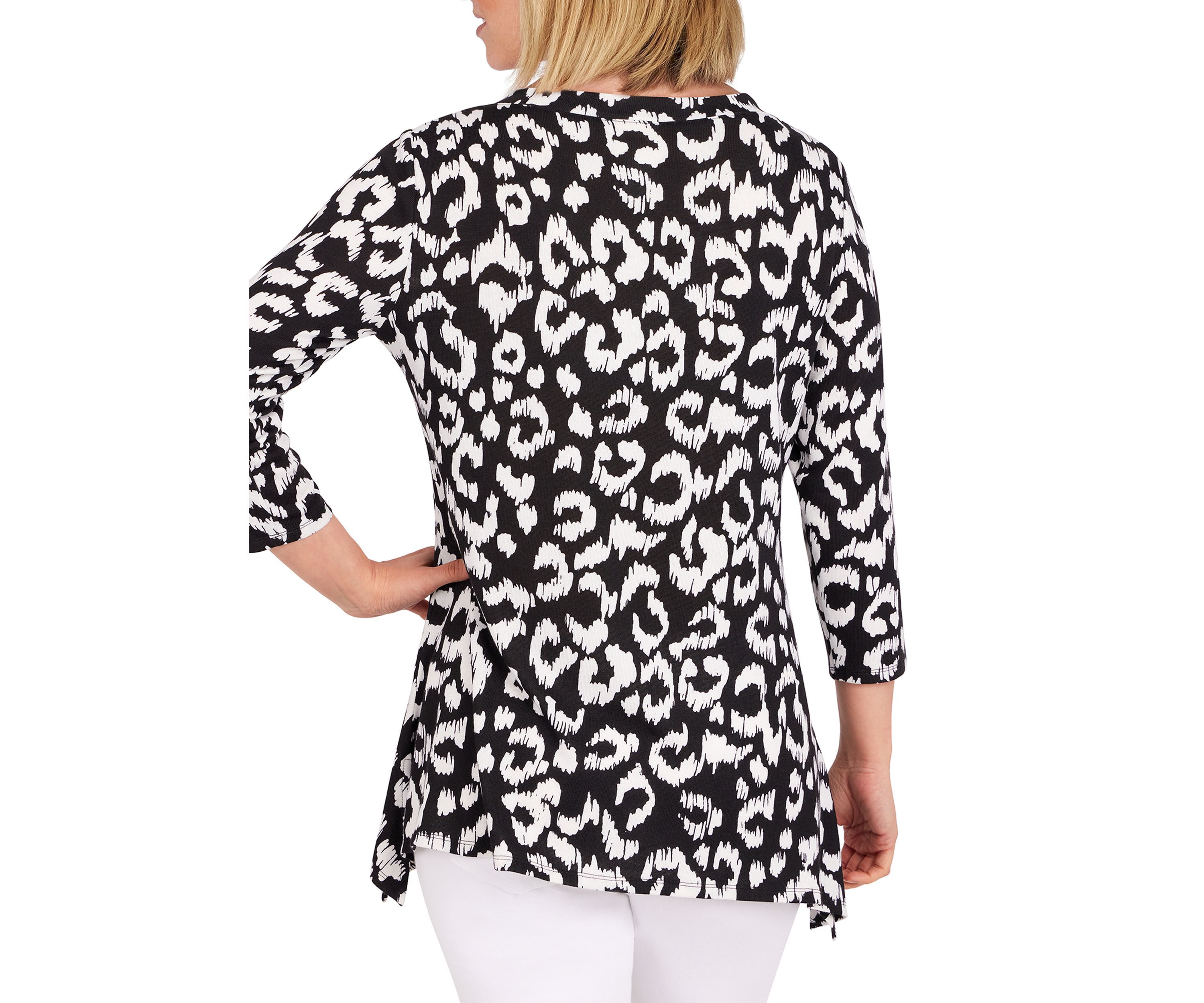 Womens Easy Chic Hacci Animal Top