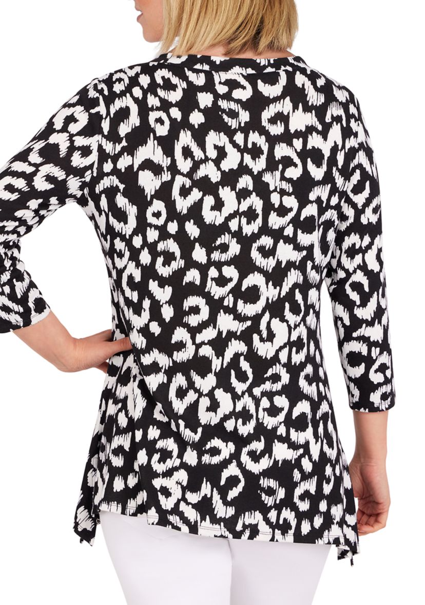 Womens Easy Chic Hacci Animal Top