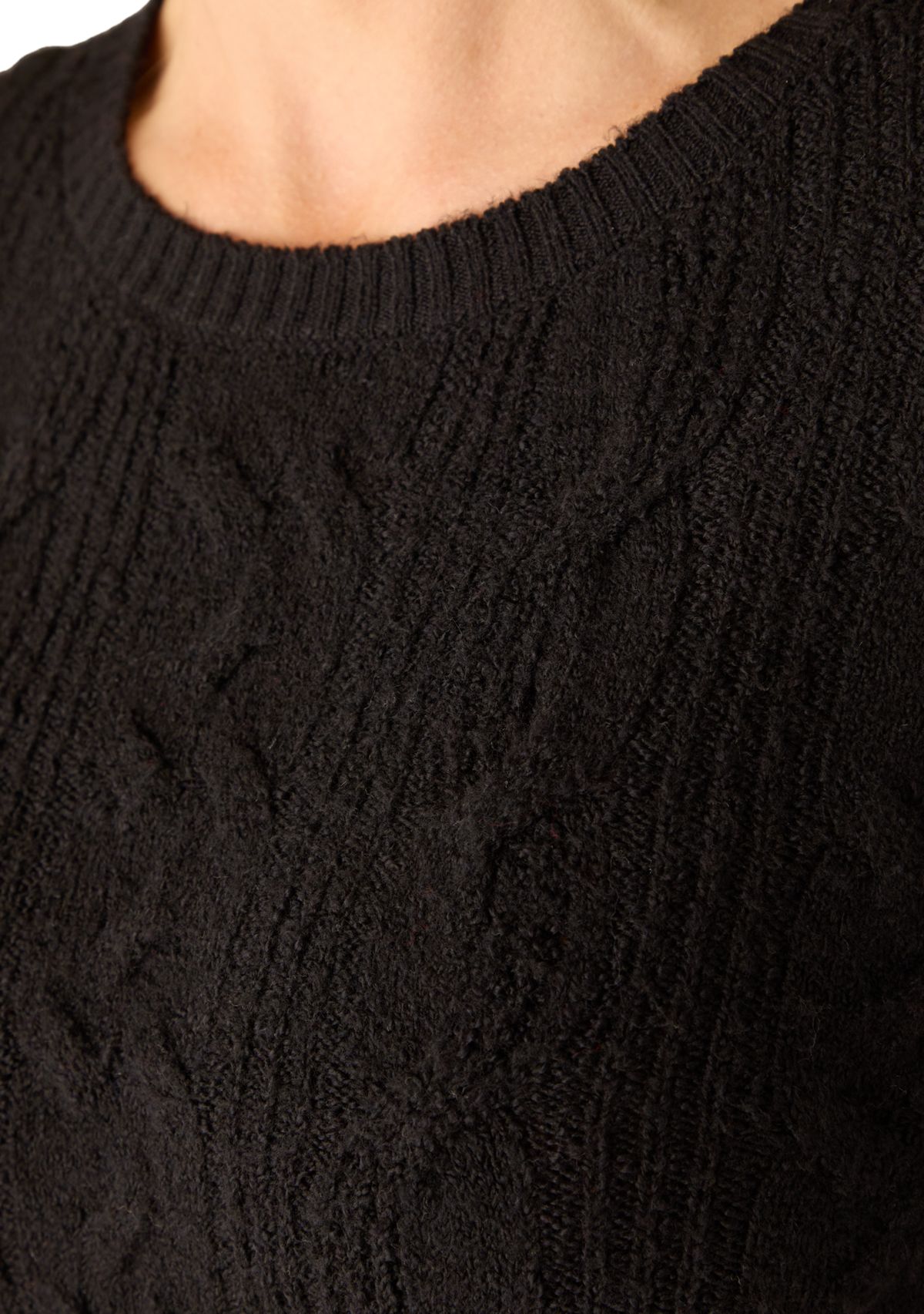 Womens Mixed Cable Cozy Sweater