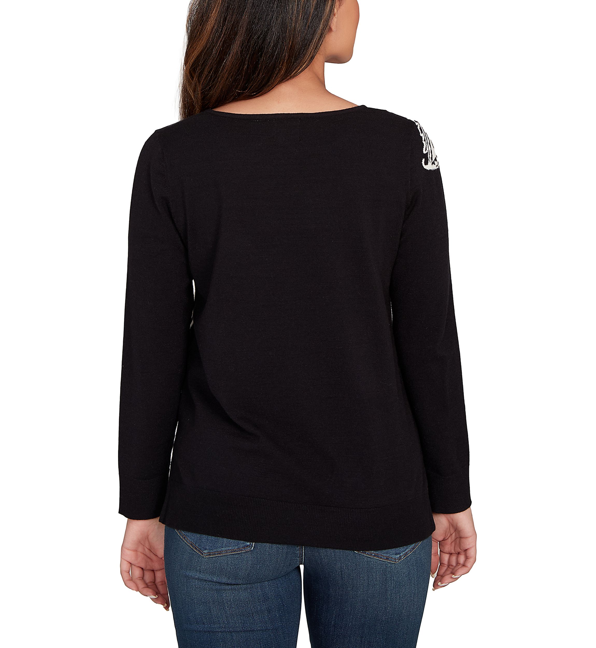 Womens Floral Paisley Jacquard Sweater