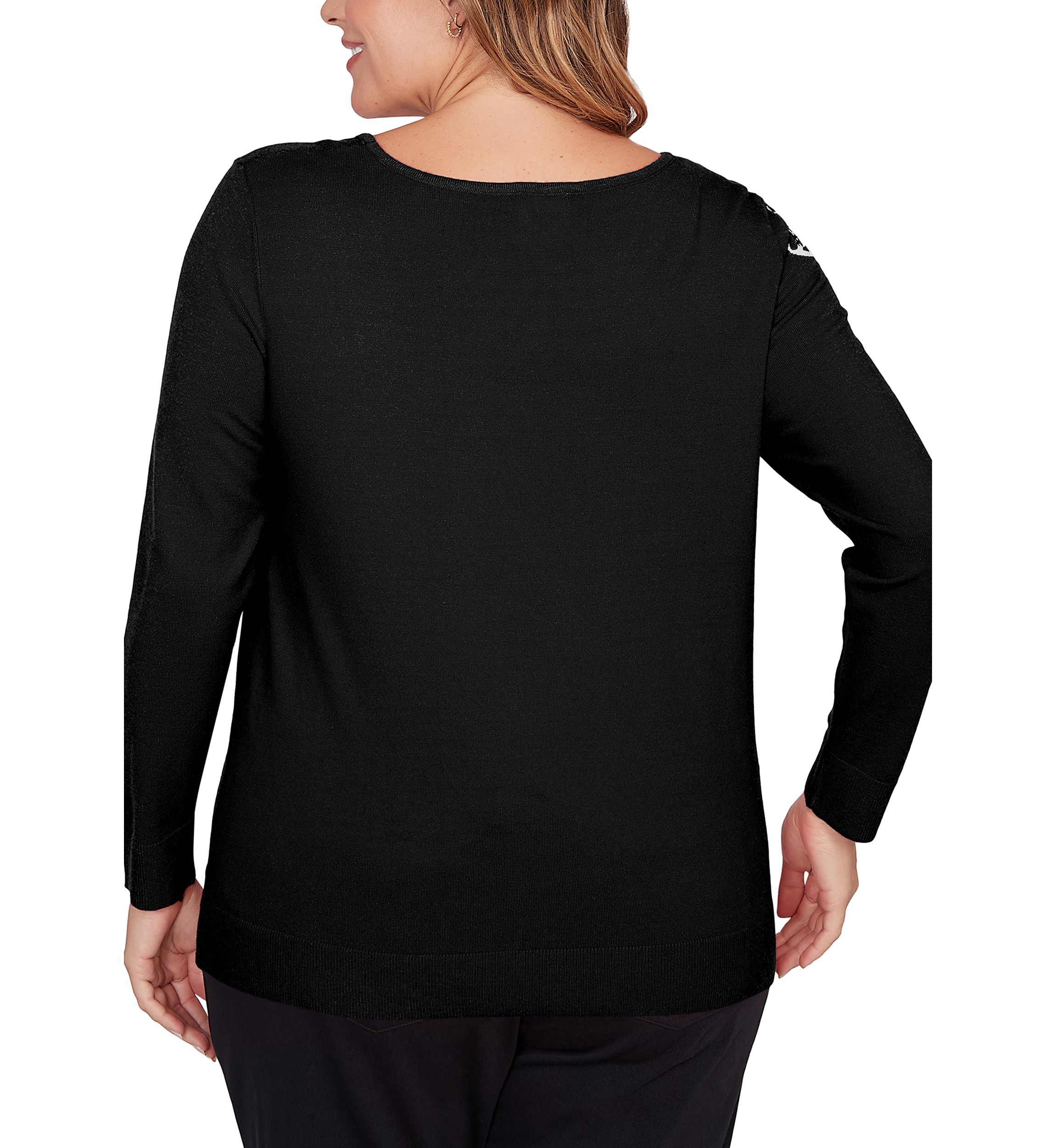Plus Size Floral Paisley Jacquard Sweater