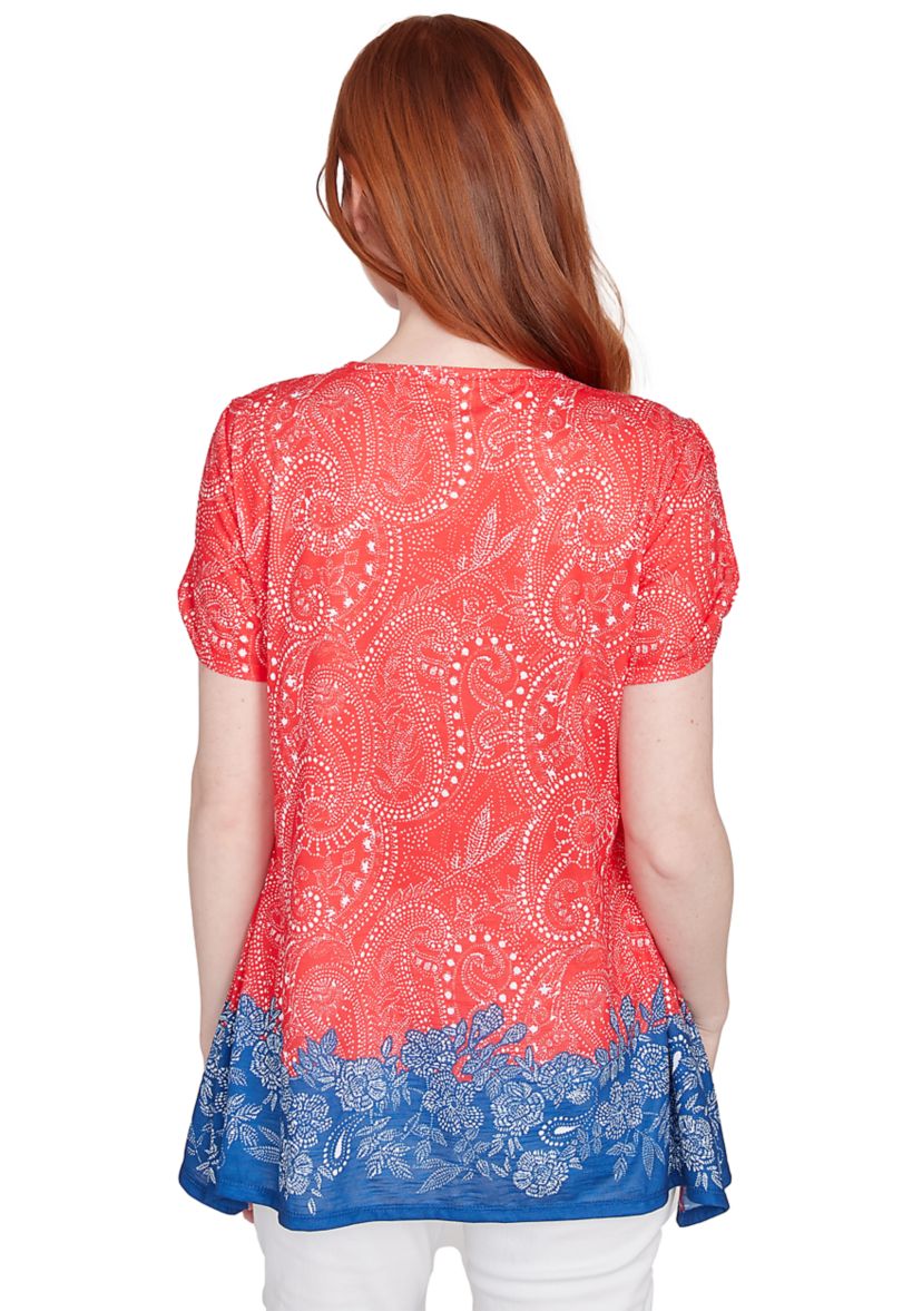 Womens Americana Embellished Jersey T-Shirt