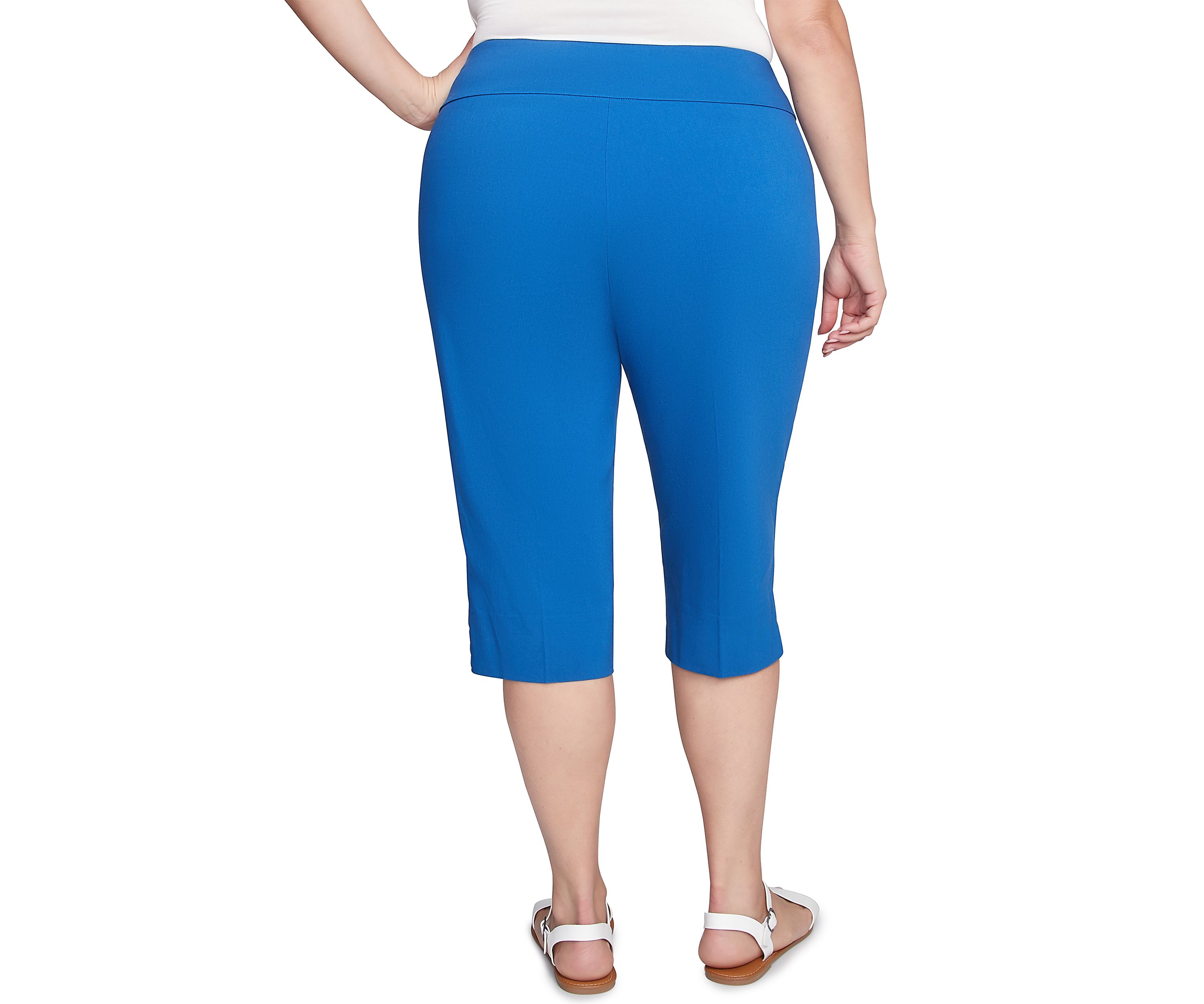 Plus Size Ladder Hem Americana Clamdigger Capri Pants