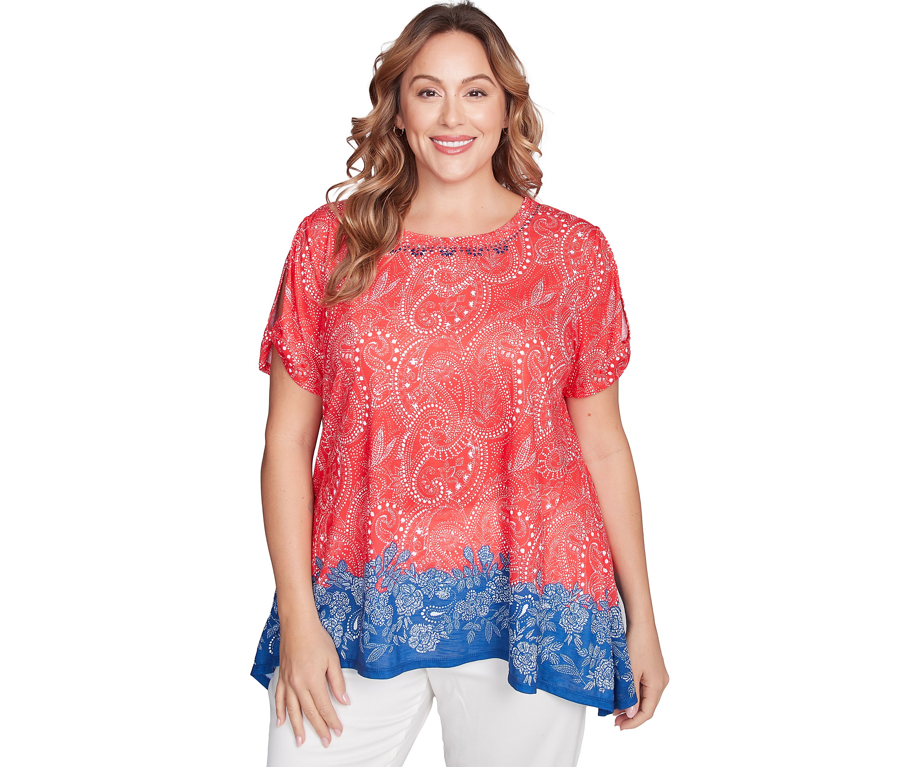 Plus Size Americana Embellished Jersey T-Shirt