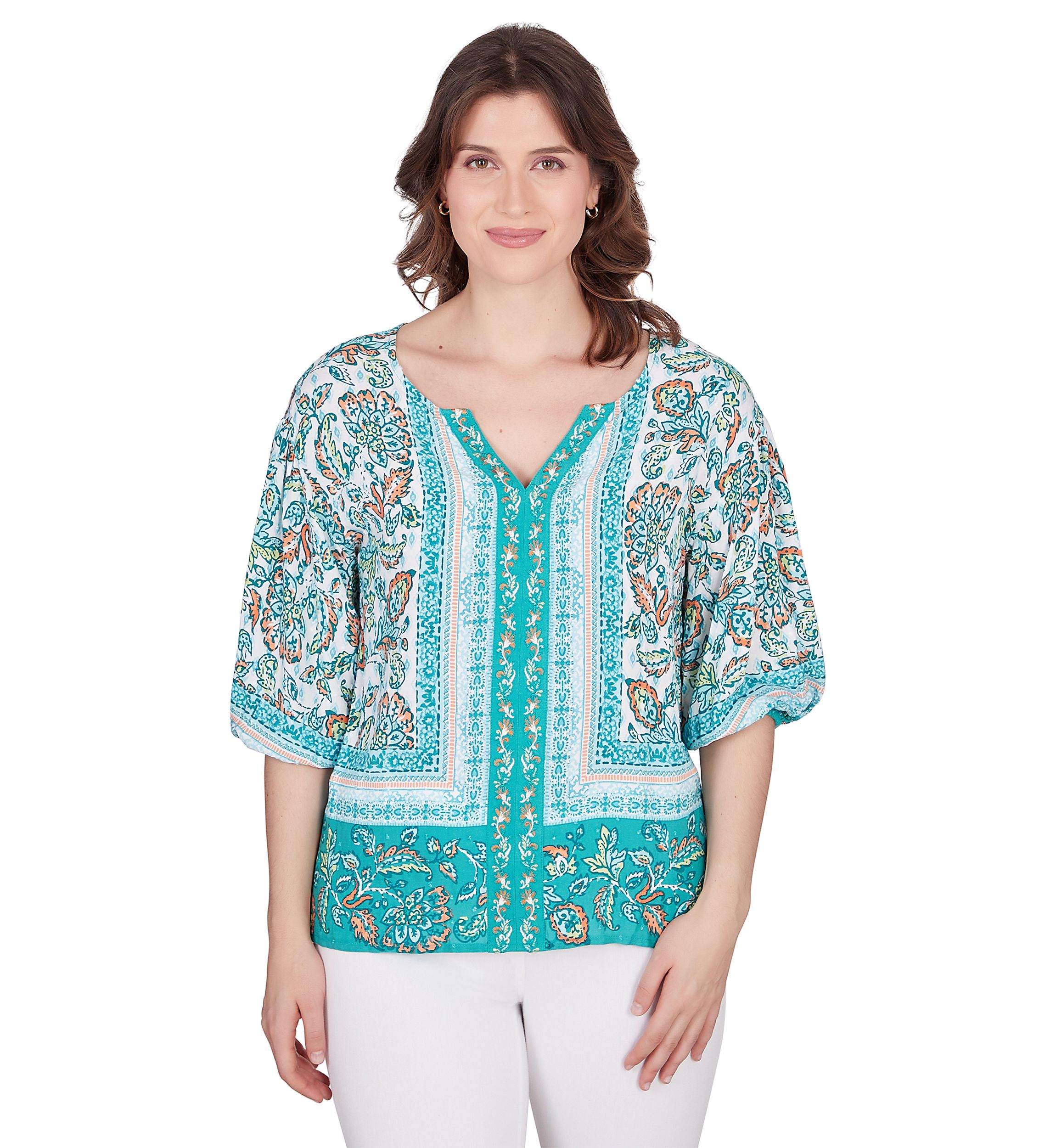 Womens Woven Swiss Dot Top
