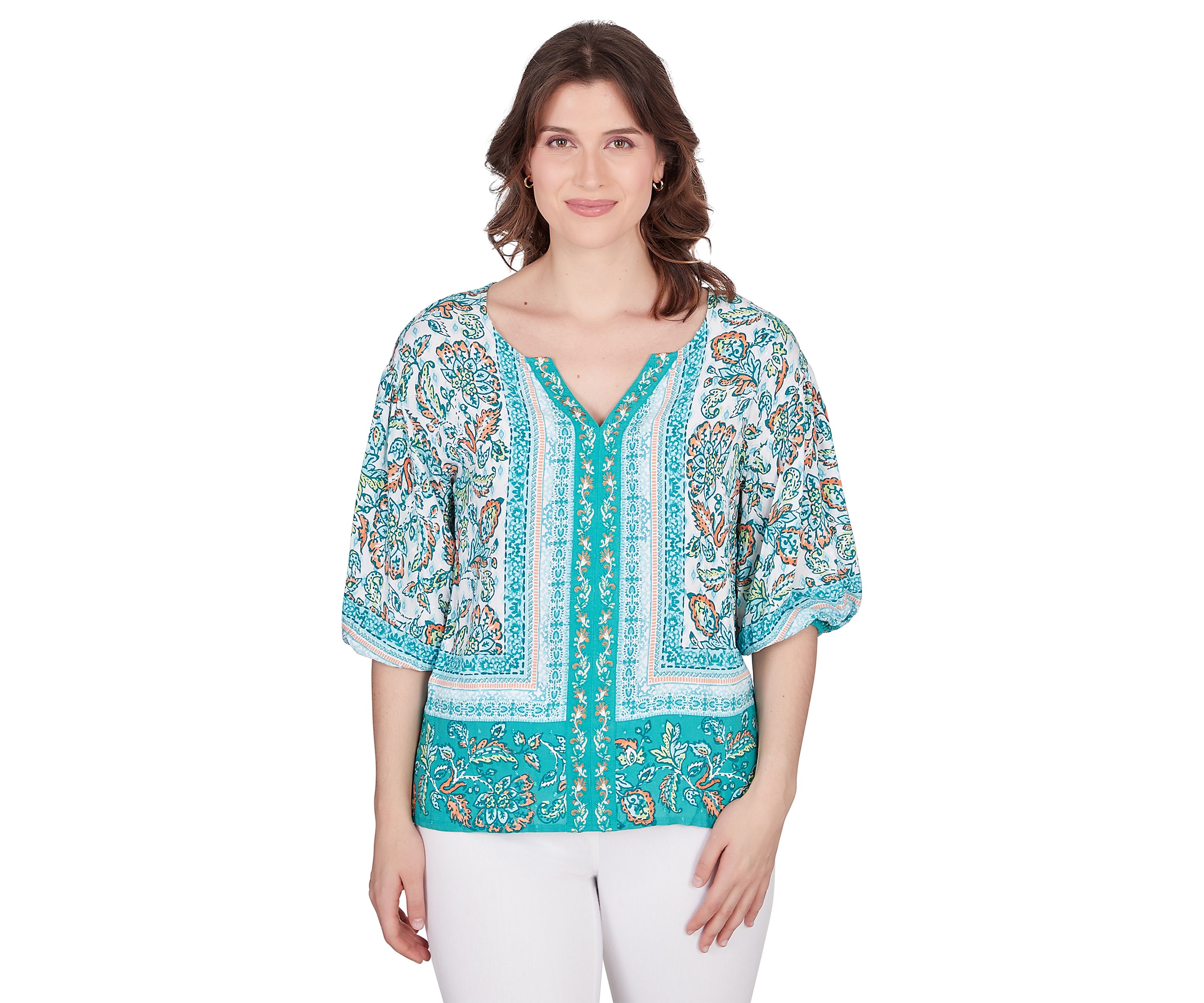 Womens Woven Swiss Dot Top