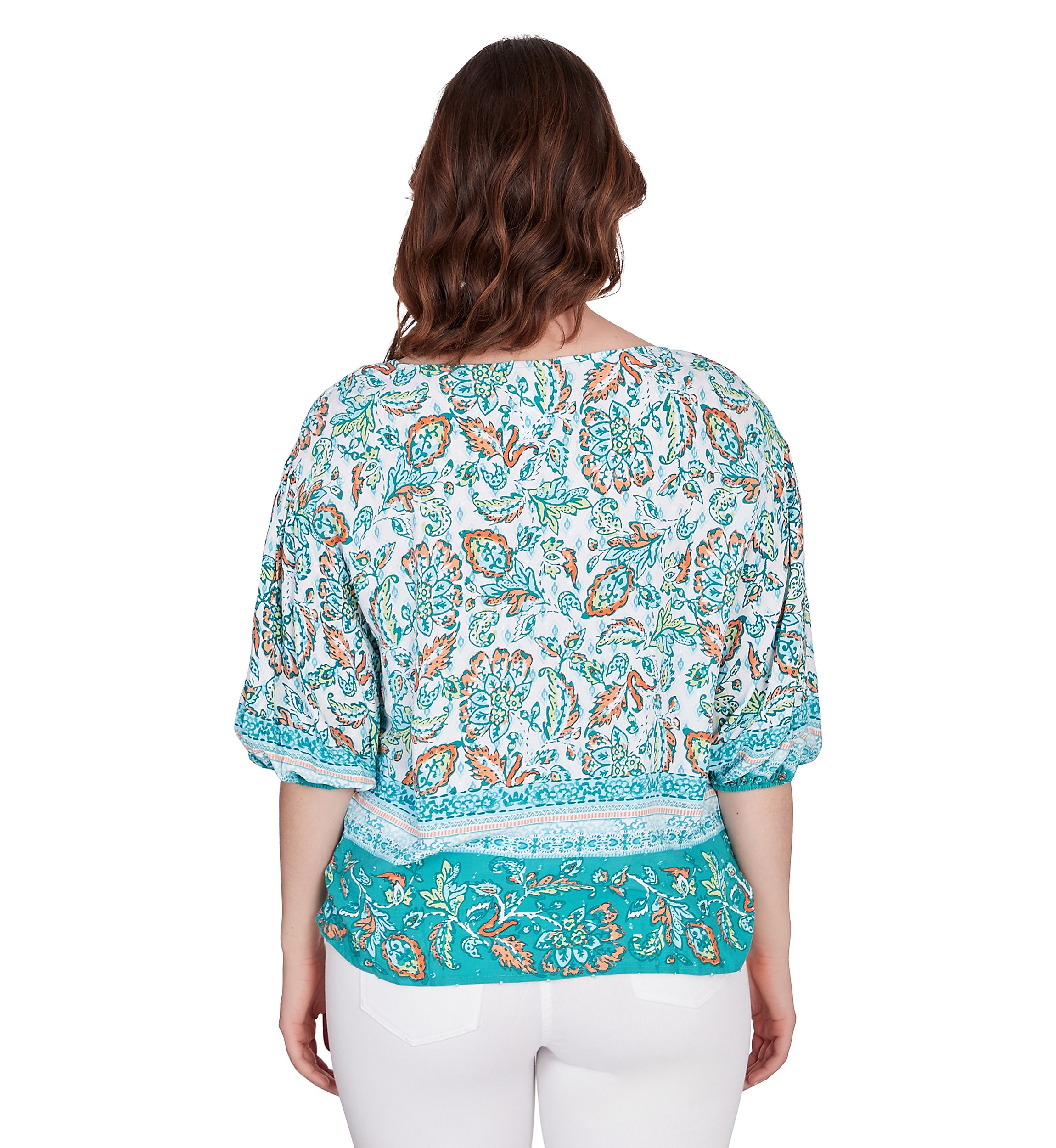 Womens Woven Swiss Dot Top