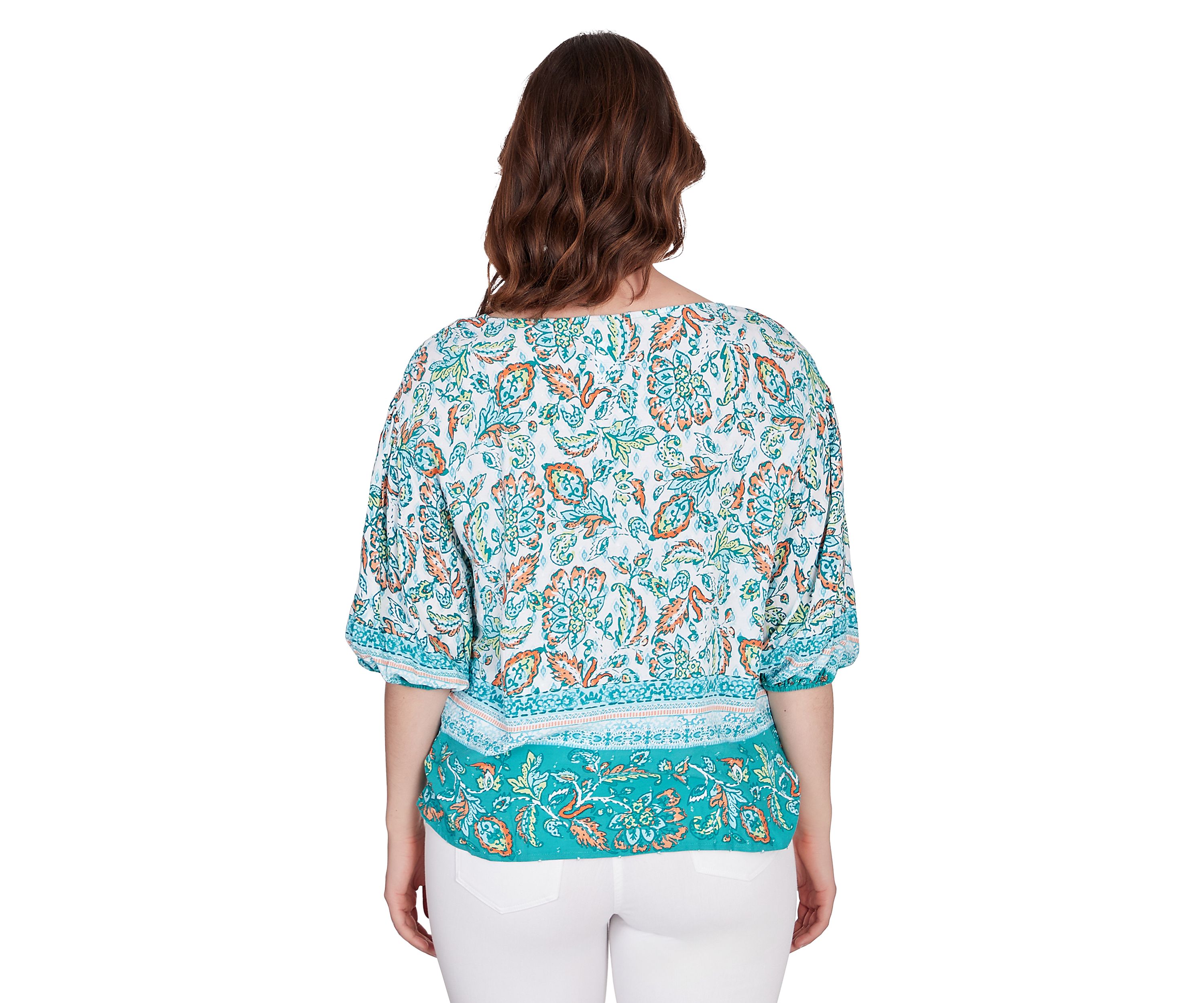 Womens Woven Swiss Dot Top