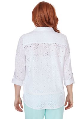 Women's Woven Diamond Cotton Top