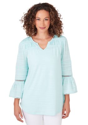 Women's Slub Lace Knit Top