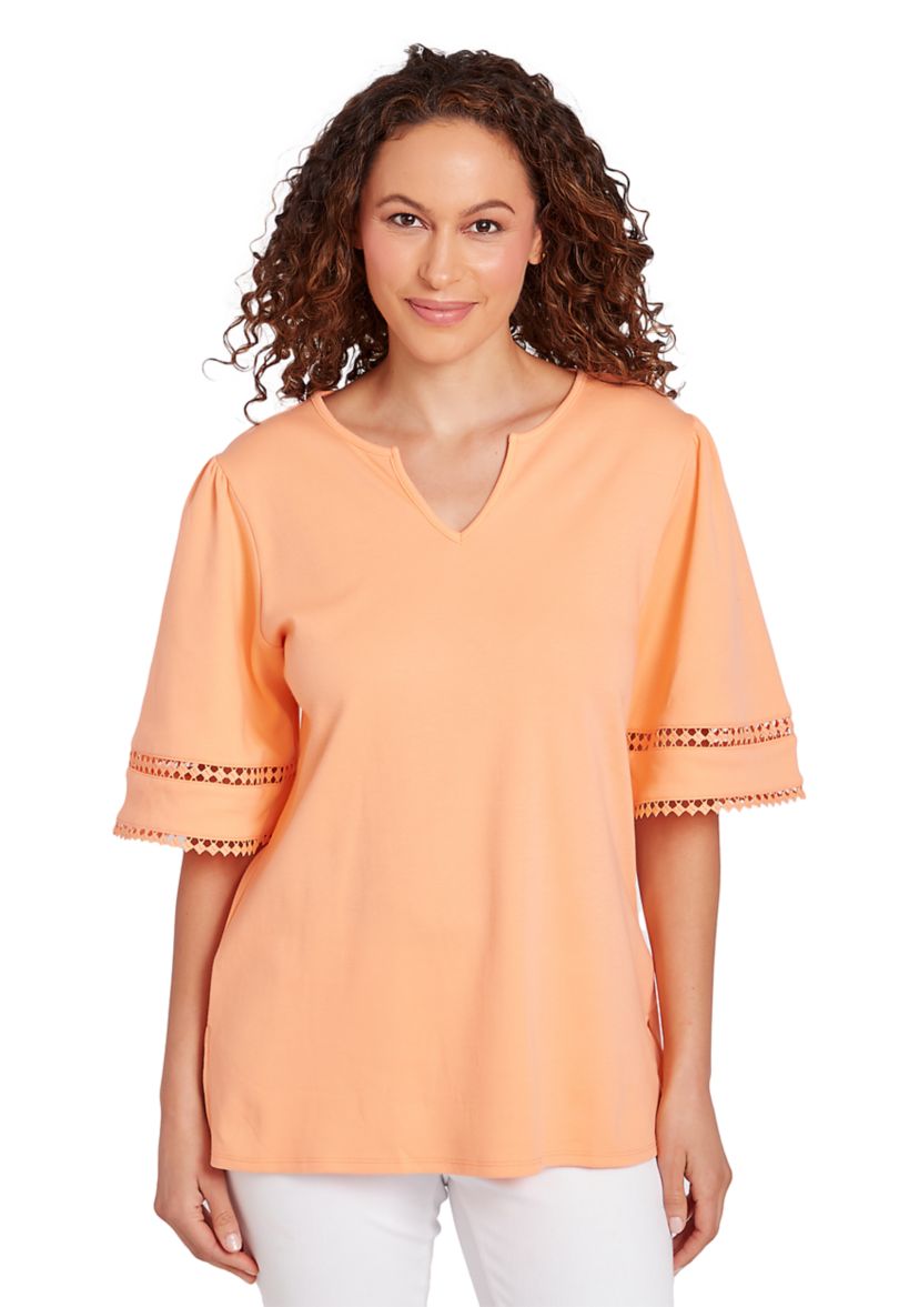Womens Knit Interlock Cotton Top