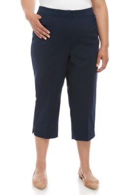 plus size black capris