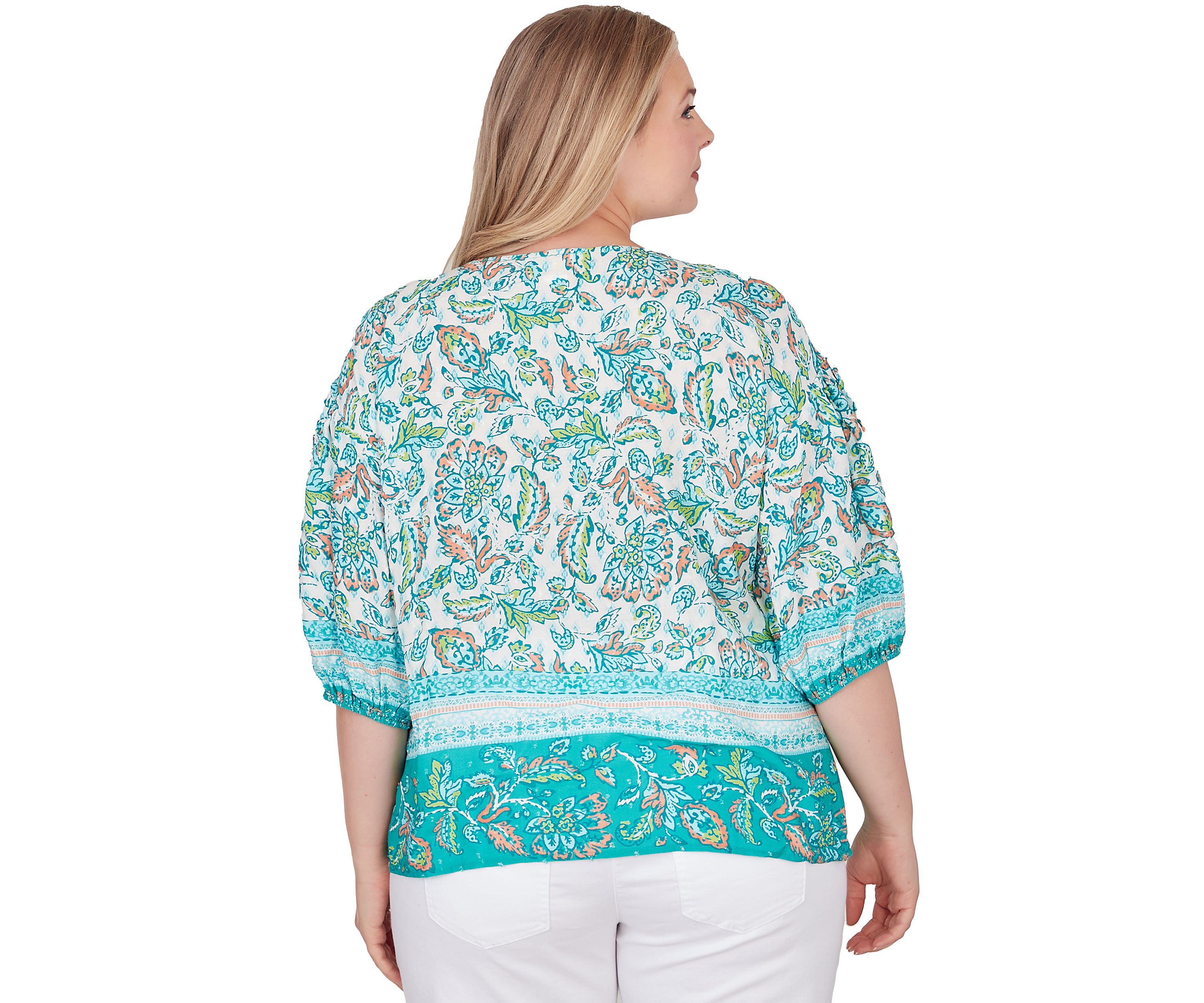 Plus Size Woven Printed Top