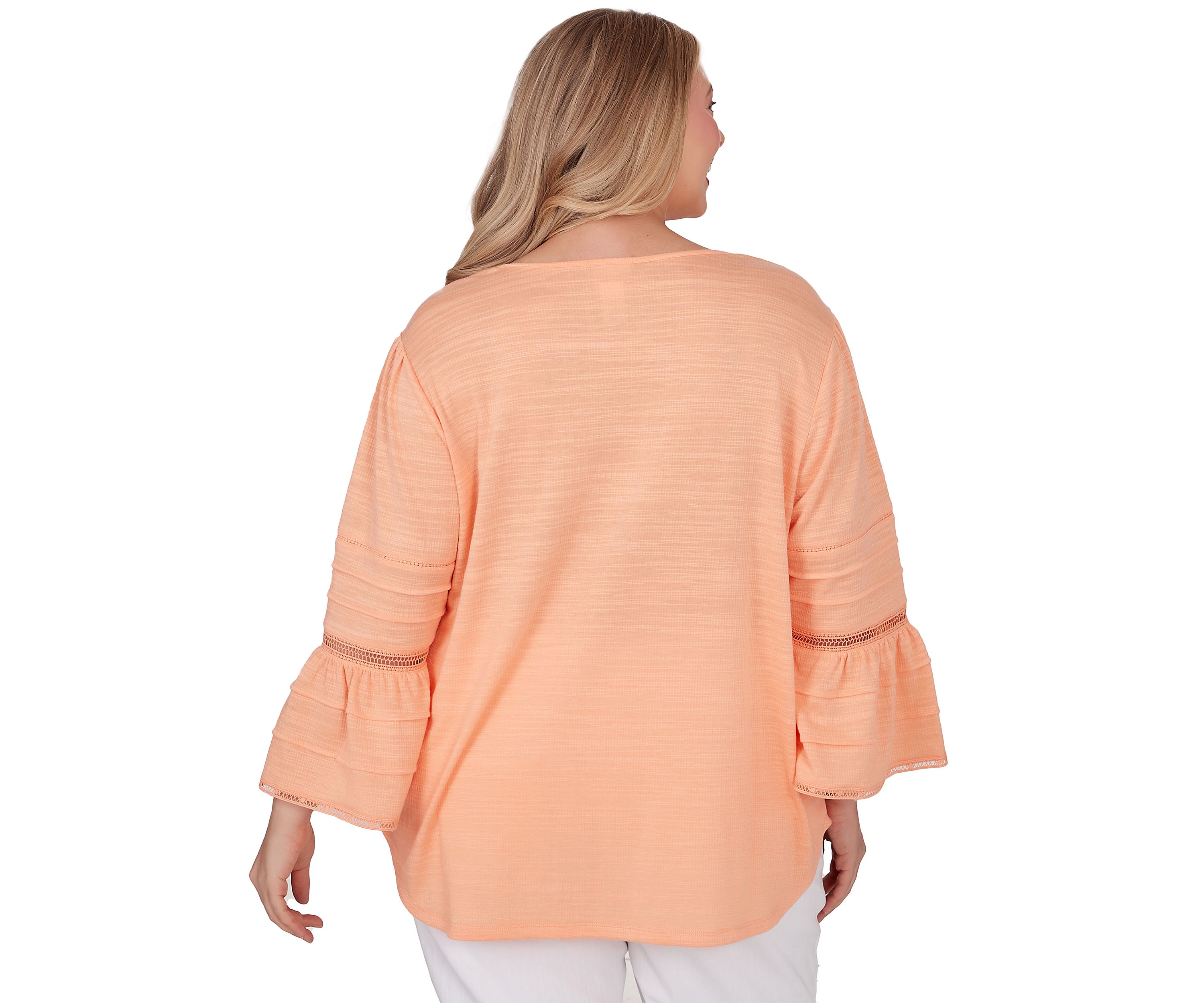 Plus Size Slub Lace Knit Top