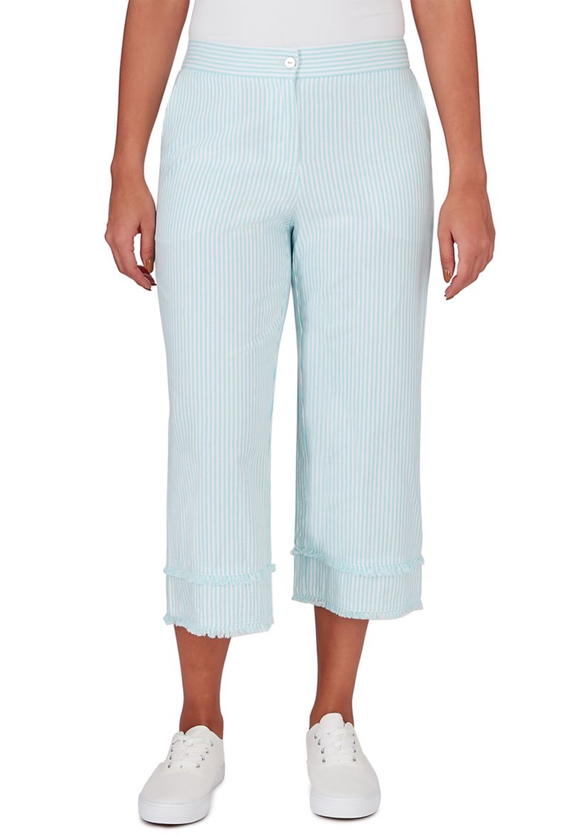 Petite Size Cotton Denim Wide Leg Pants