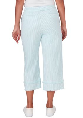 Petite Cotton Denim Wide Leg Pants