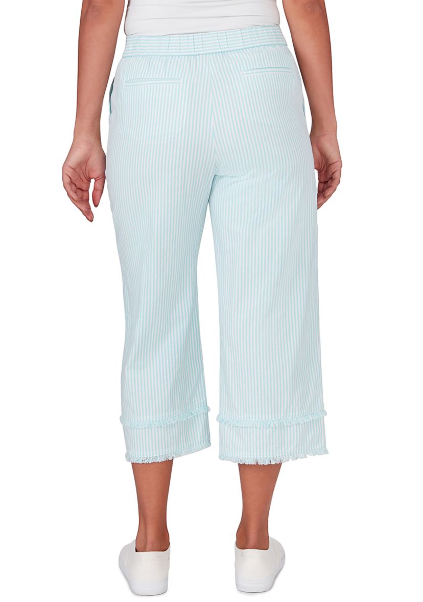 Petite Size Cotton Denim Wide Leg Pants