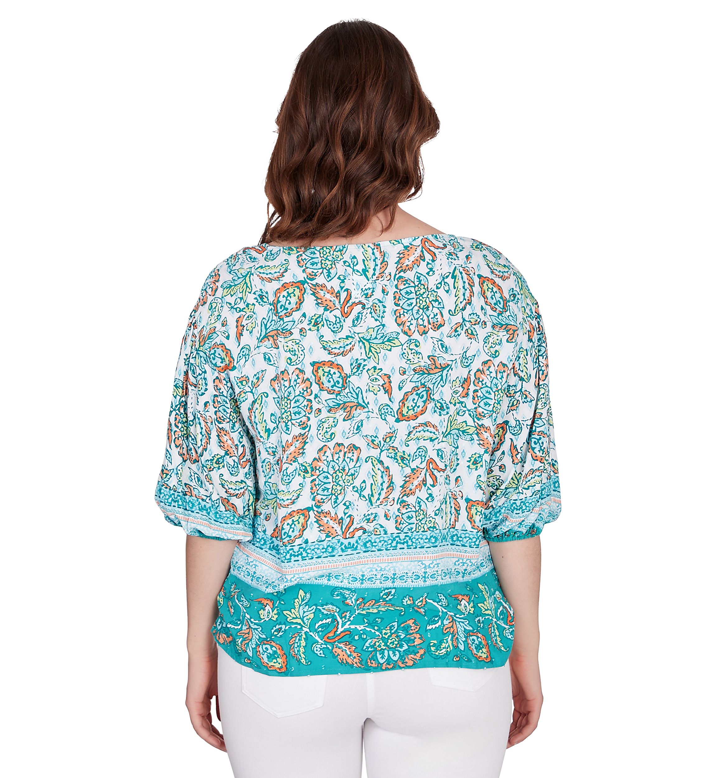 Petite Woven Swiss Dot Top