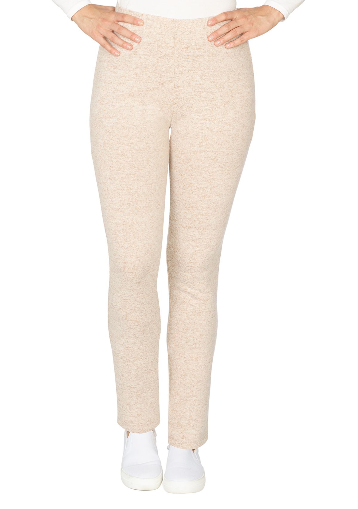  Womens Mid-Rise Pull-On Stretchy Hacci Pants