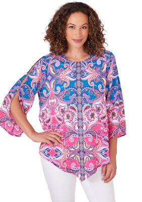 Women's Woven Paisley Top