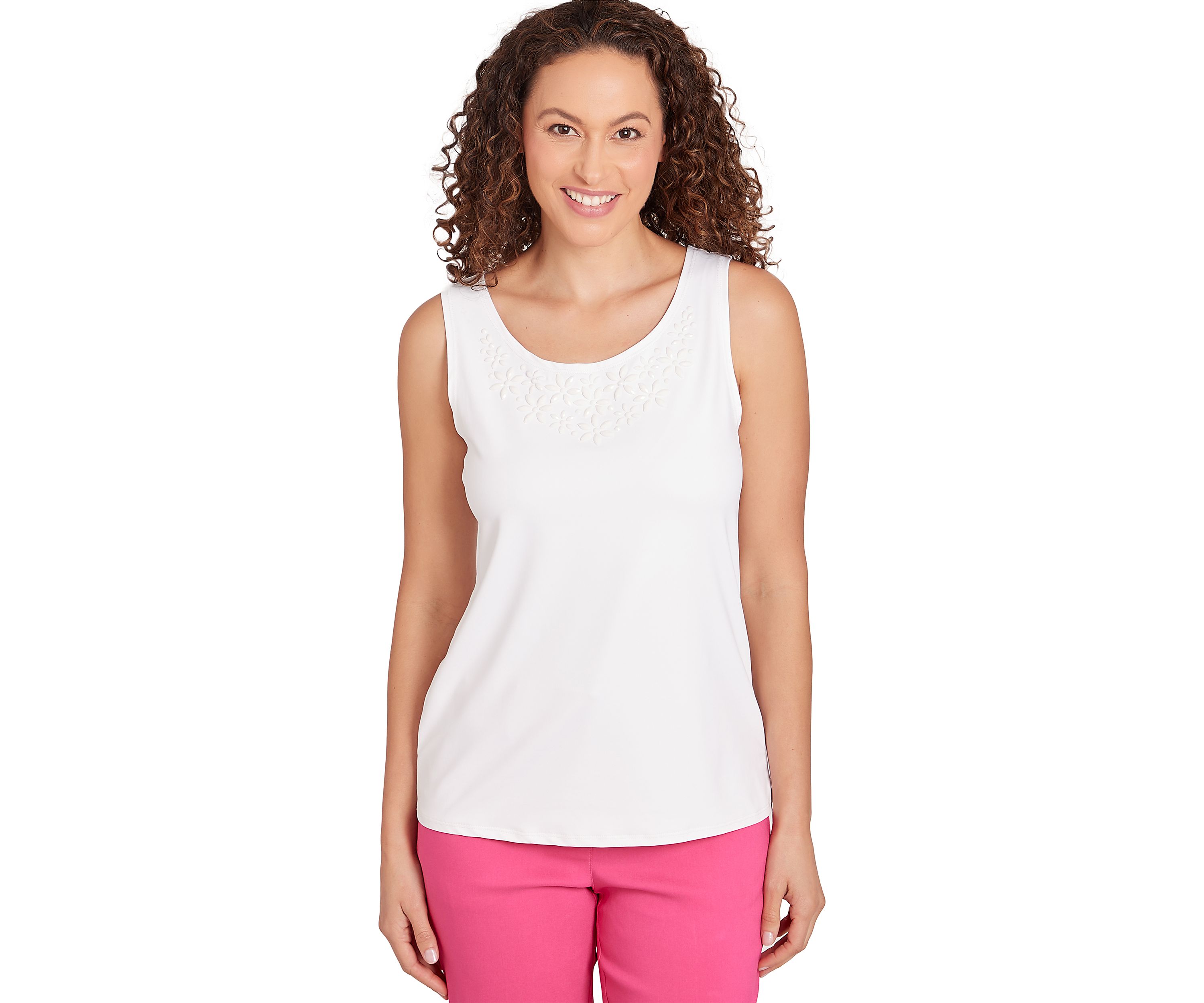 Womens Scoop Neck Sleeveless Top