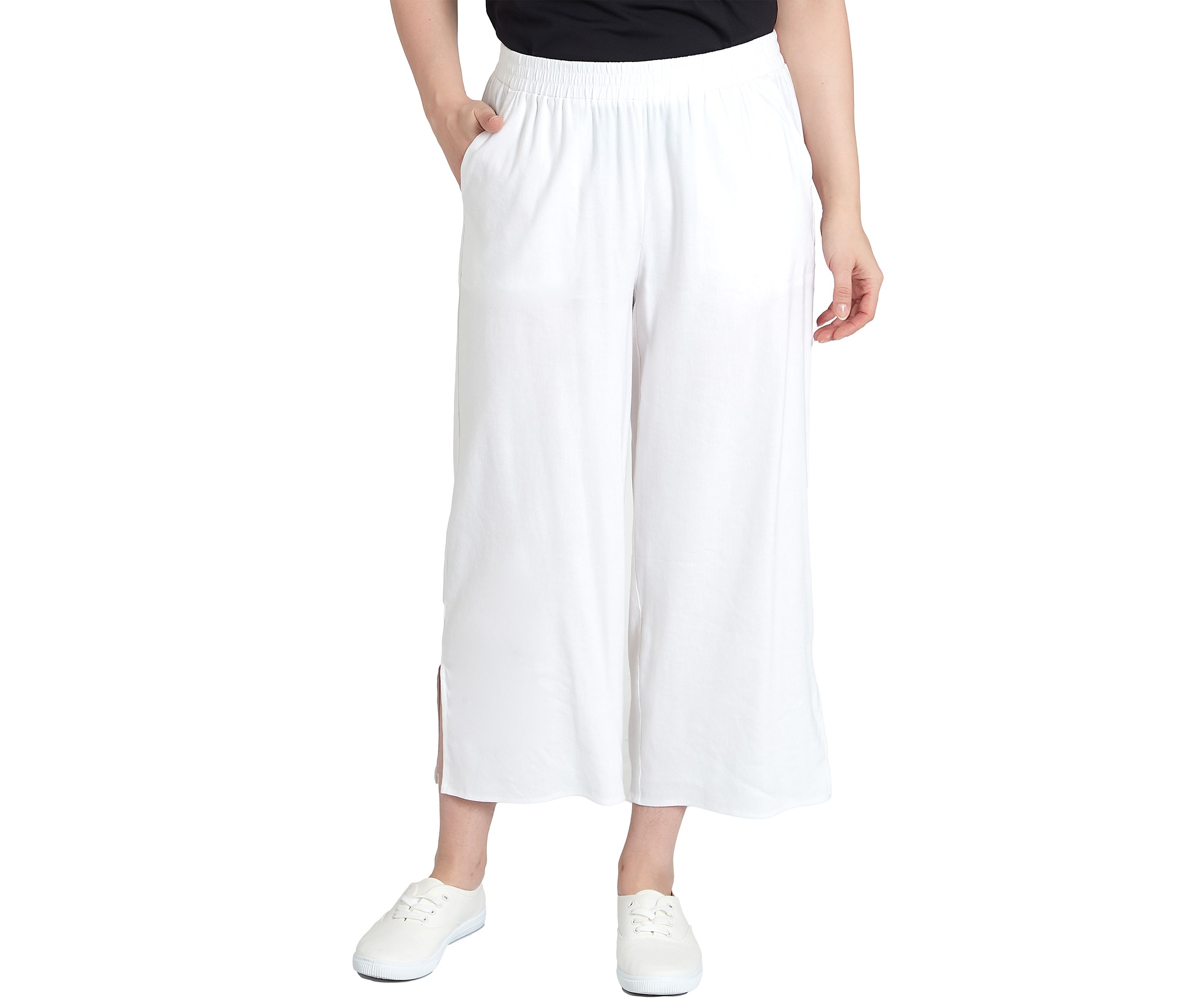 Womens Soft Stretch Linen Pants