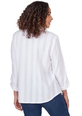 Women's Striped Gauze Top