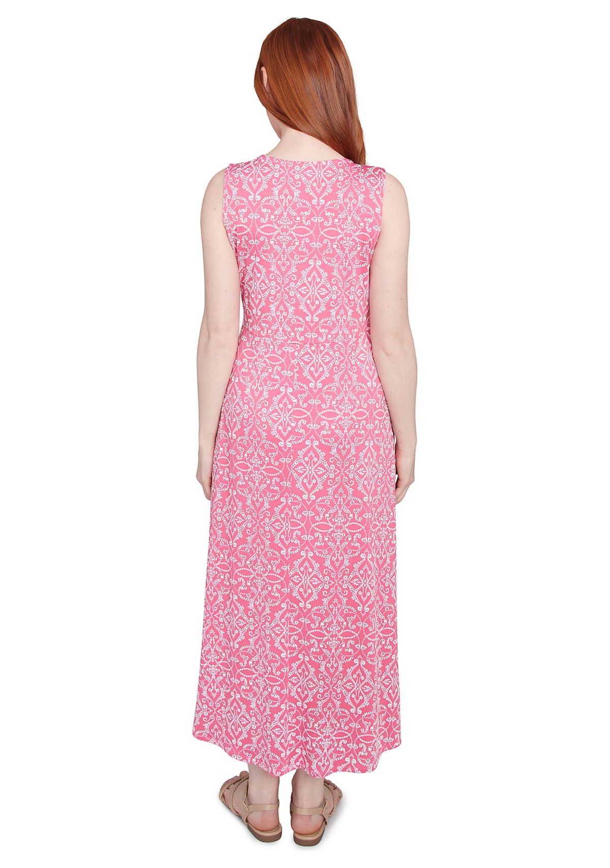 Womens Etched Medallion Puff Print High Low Dress