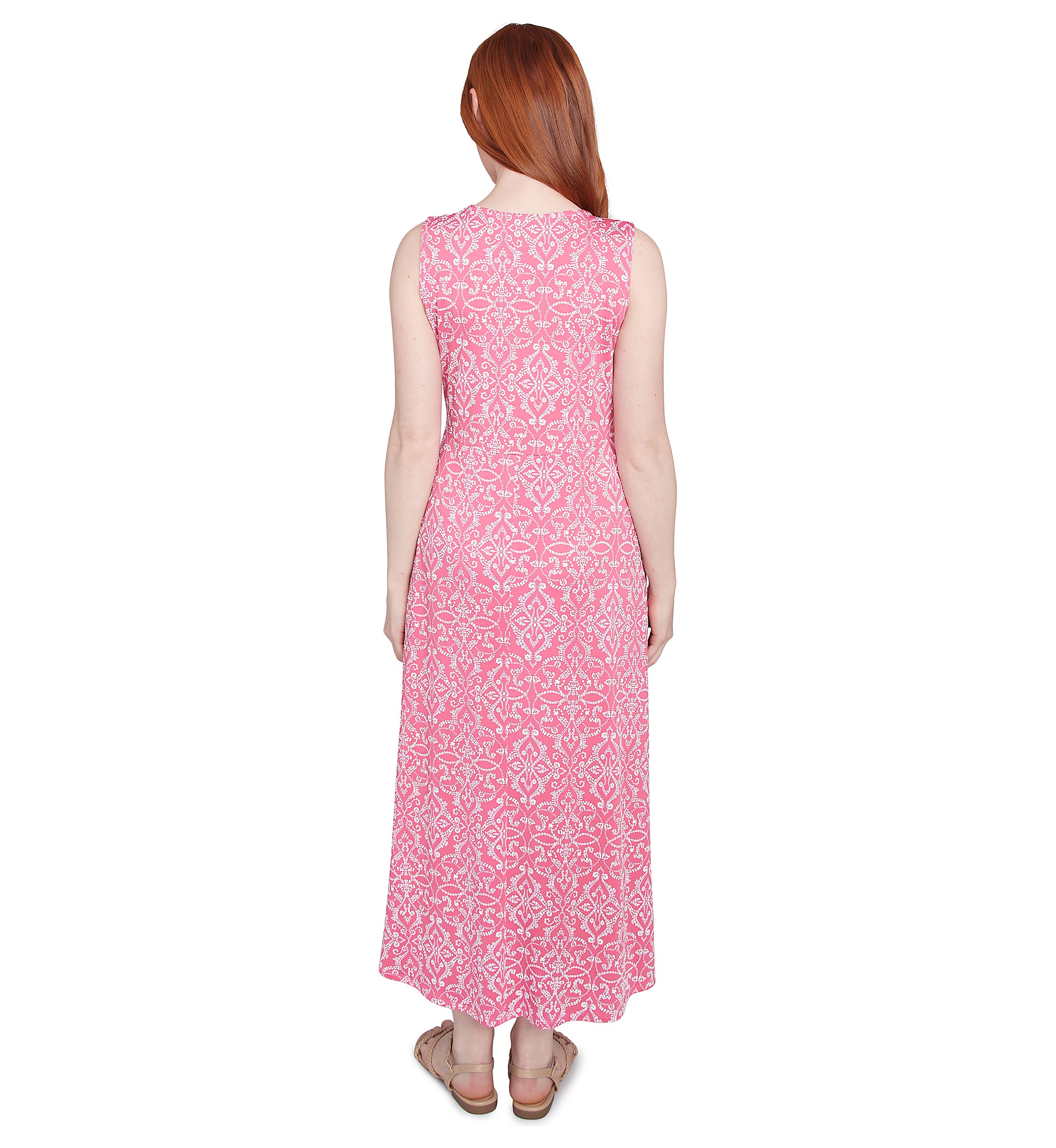 Womens Etched Medallion Puff Print High Low Dress