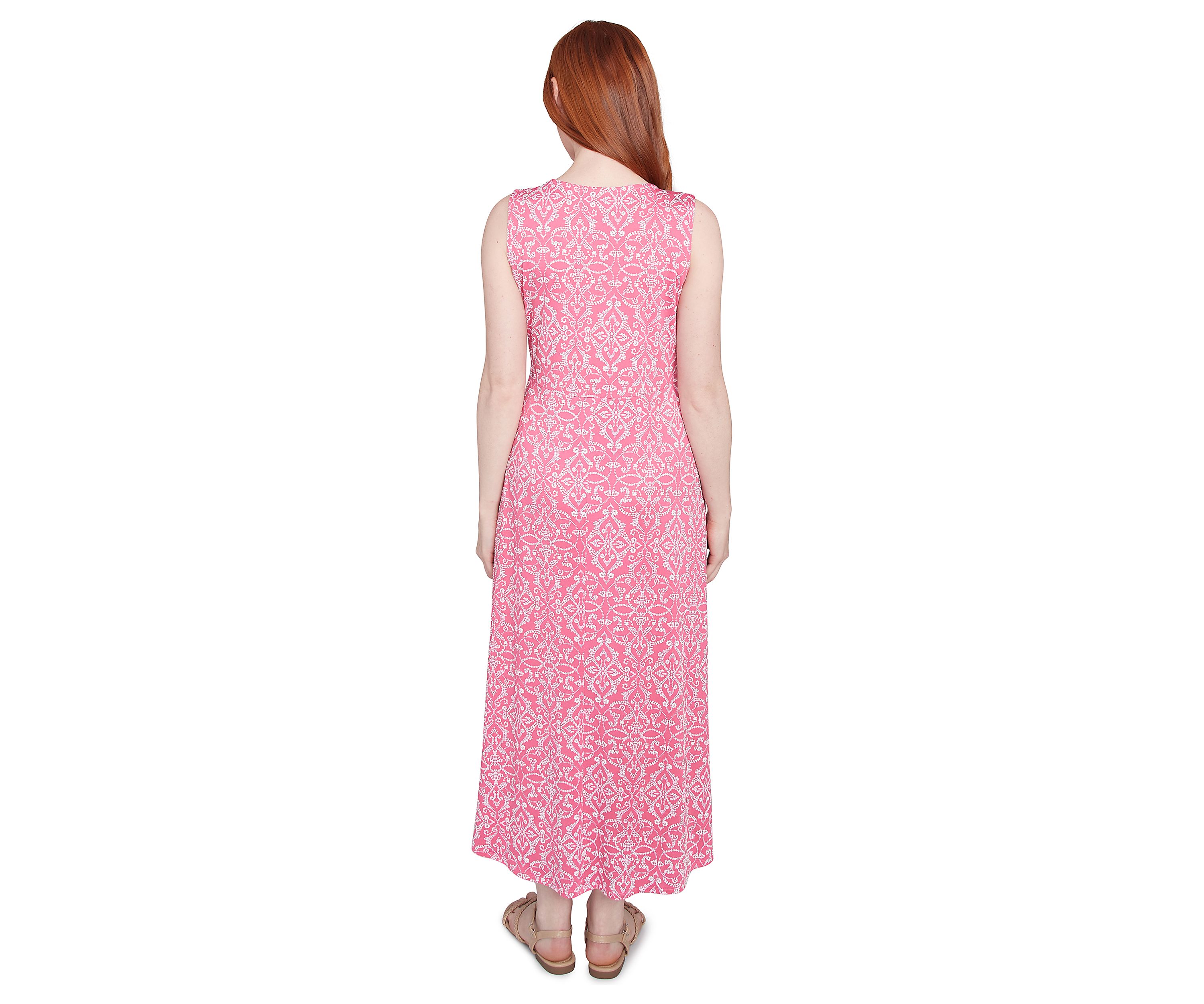 Womens Etched Medallion Puff Print High Low Dress