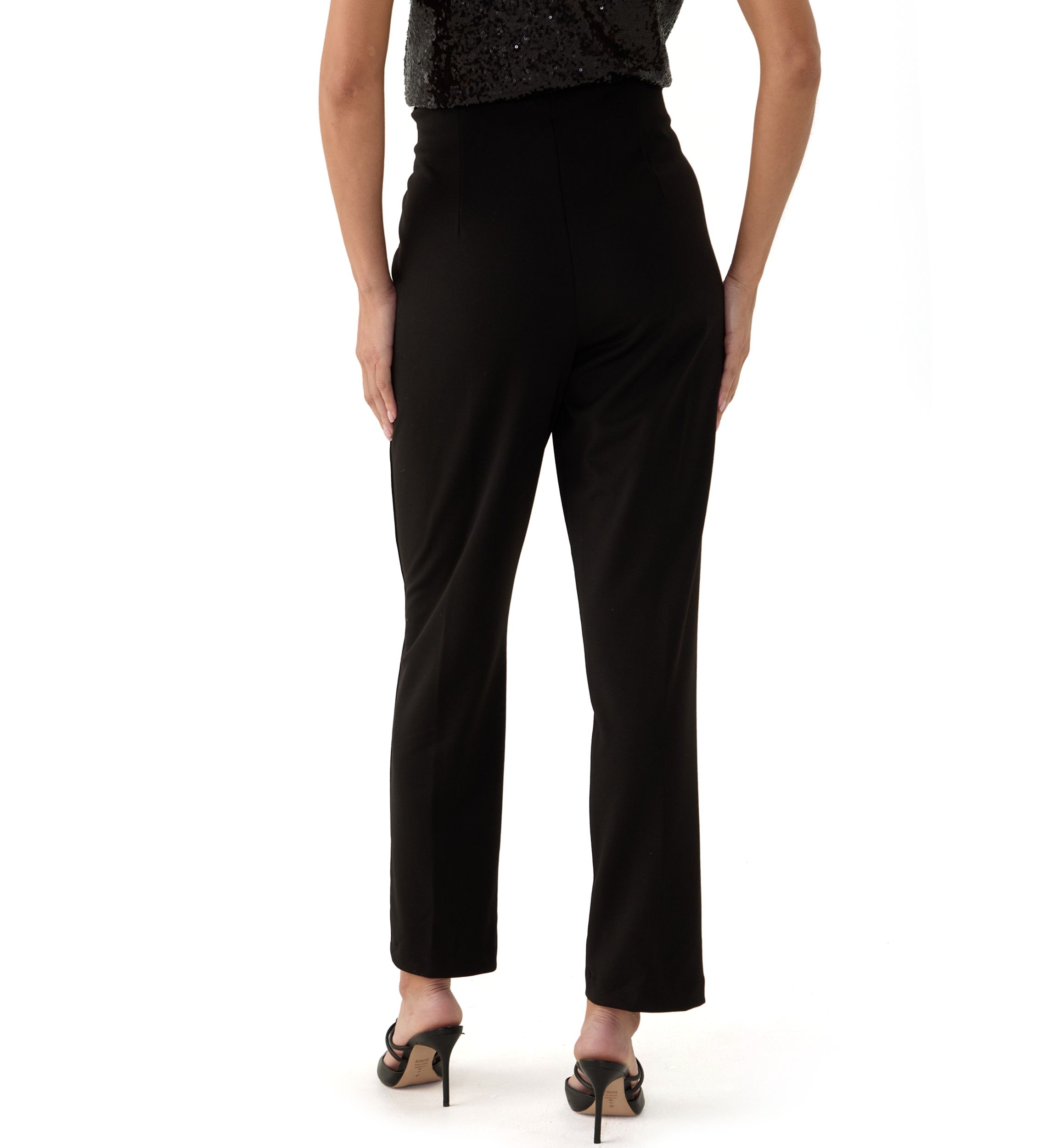 Womens Ponte Pants with Hollywood Waist